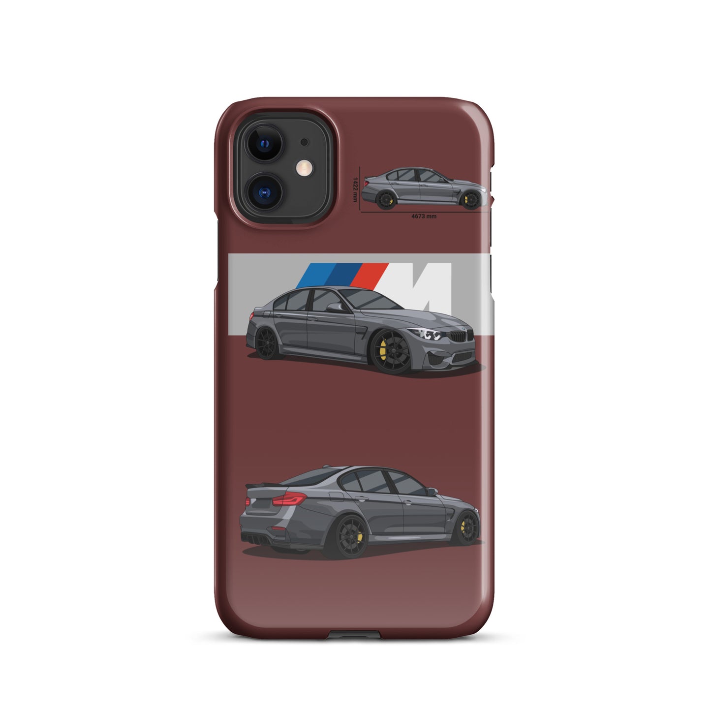 BMW M3 F80 snap case for iPhone® (Garnet)