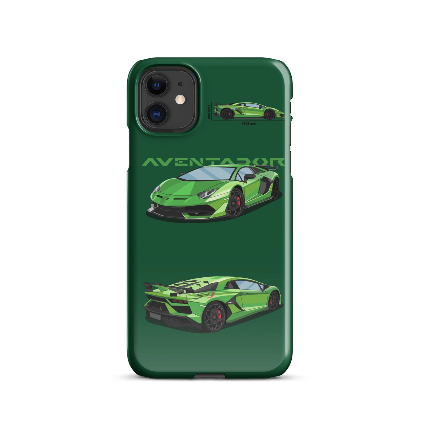 Lamborghini Aventador SVJ snap case for iPhone® (Green)