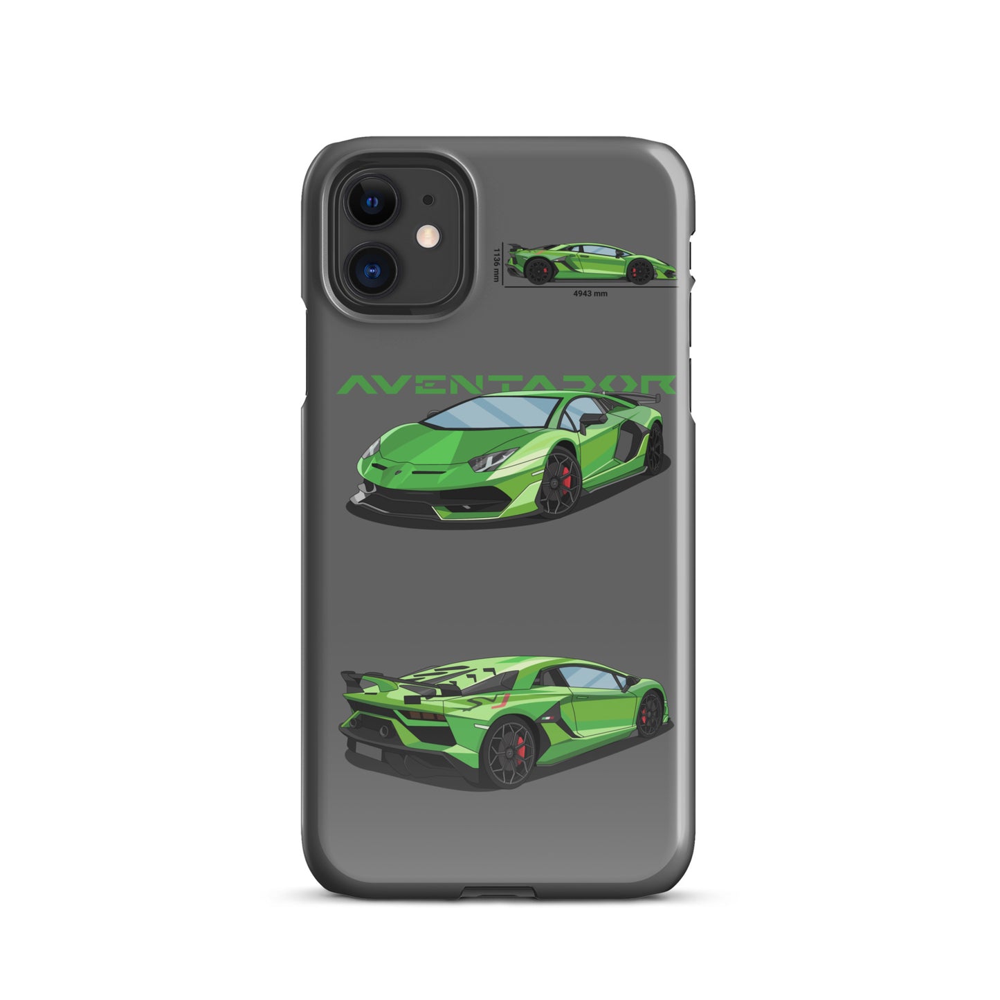 Lamborghini Aventador SVJ snap case for iPhone® (Grey)