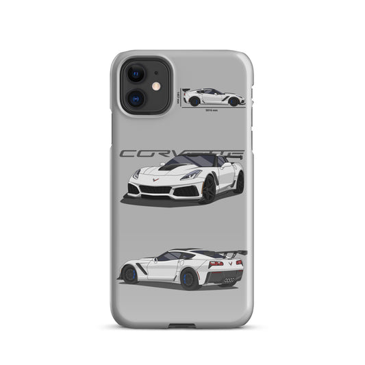 Corvette C7 ZR1 Snap case for iPhone® (Light Grey)