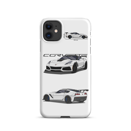 Corvette C7 ZR1 Snap case for iPhone® (White)