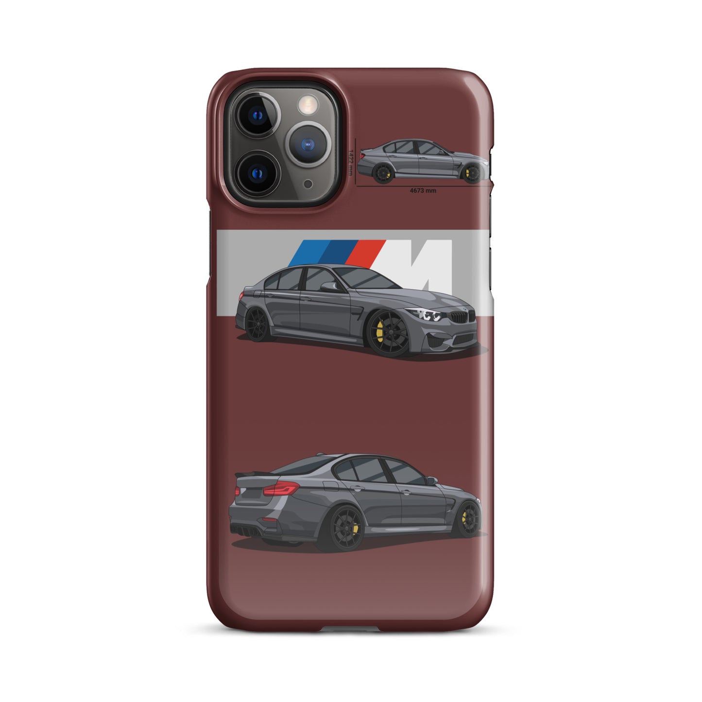 BMW M3 F80 snap case for iPhone® (Garnet)