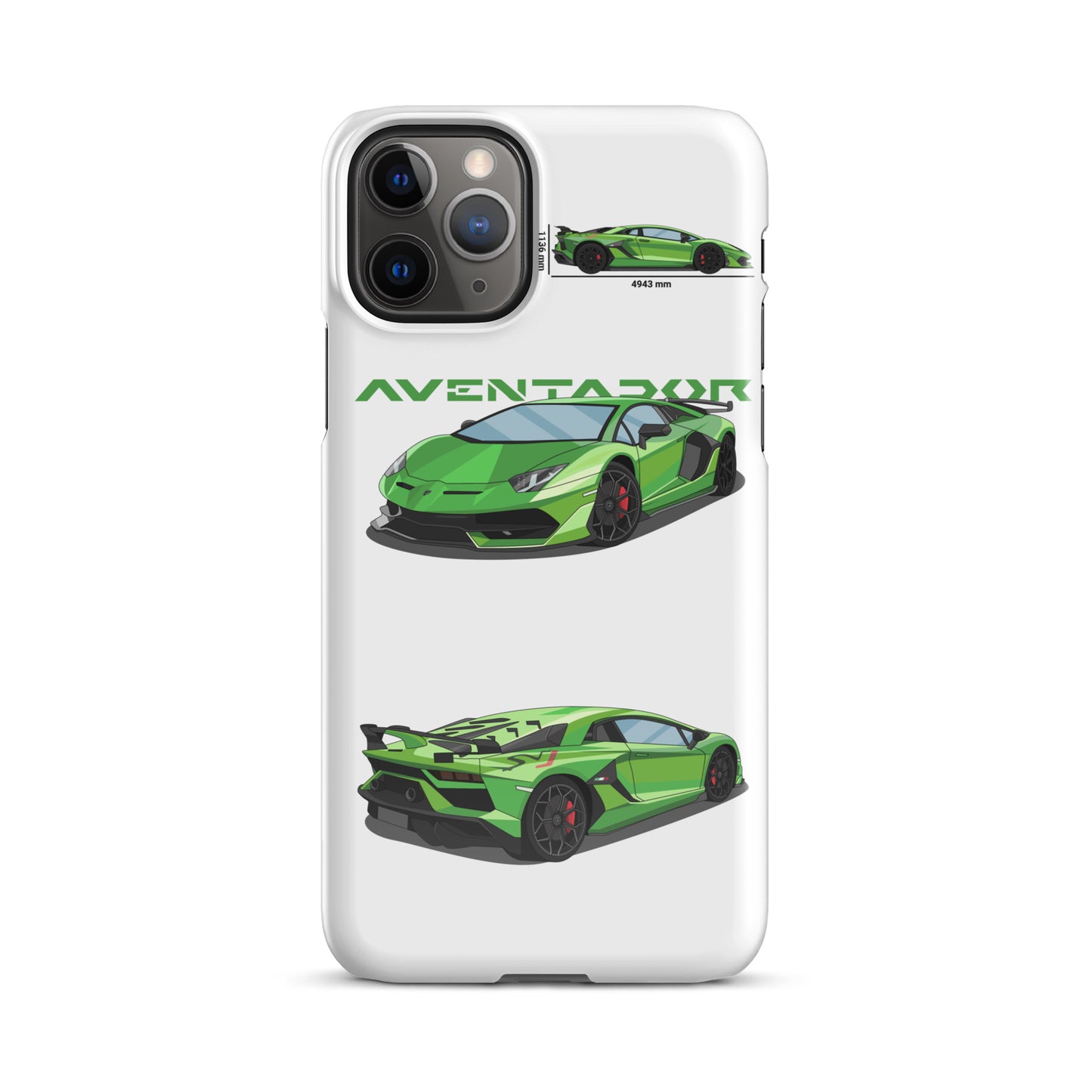 Lamborghini Aventador SVJ snap case for iPhone® (White)