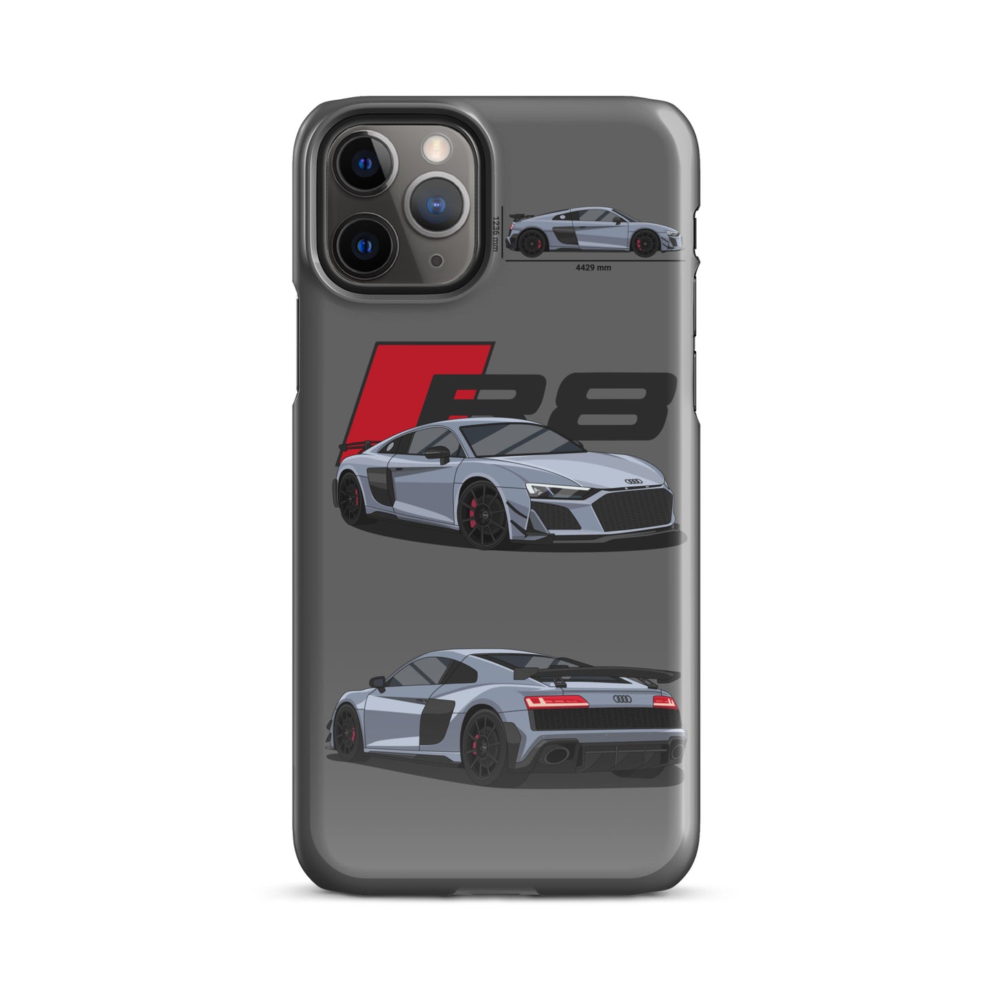 Audi R8 GT snap case for iPhone® (Grey)