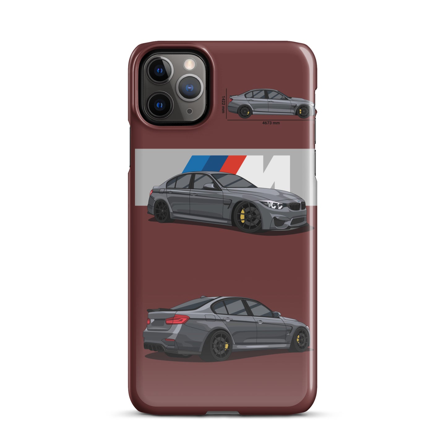 BMW M3 F80 snap case for iPhone® (Garnet)