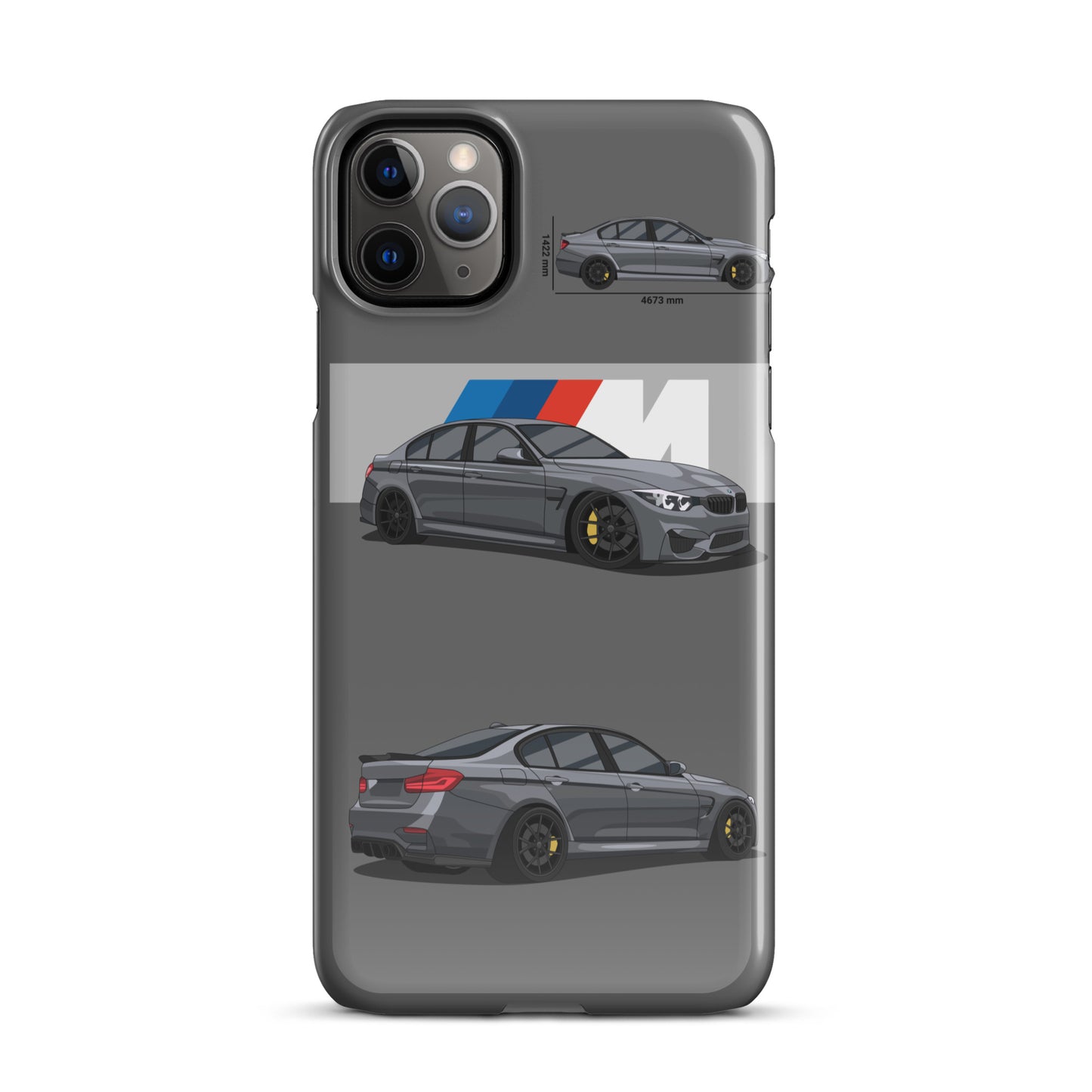 BMW M3 F80 snap case for iPhone® (Grey)