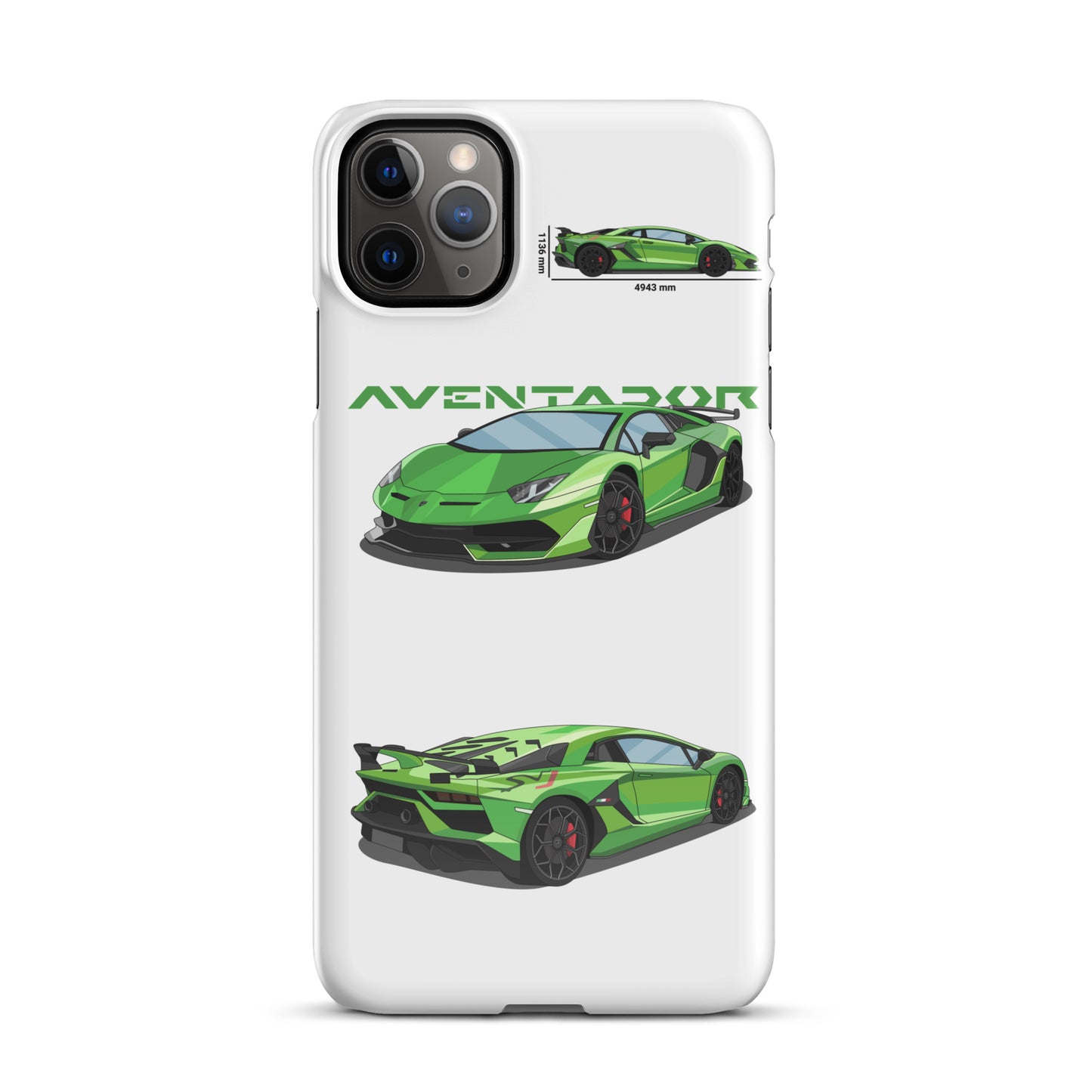 Lamborghini Aventador SVJ snap case for iPhone® (White)