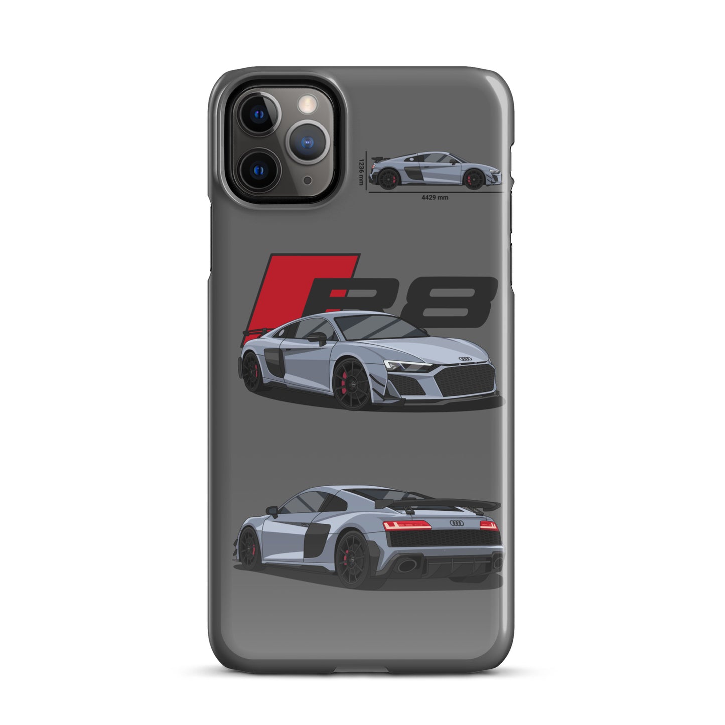 Audi R8 GT snap case for iPhone® (Grey)