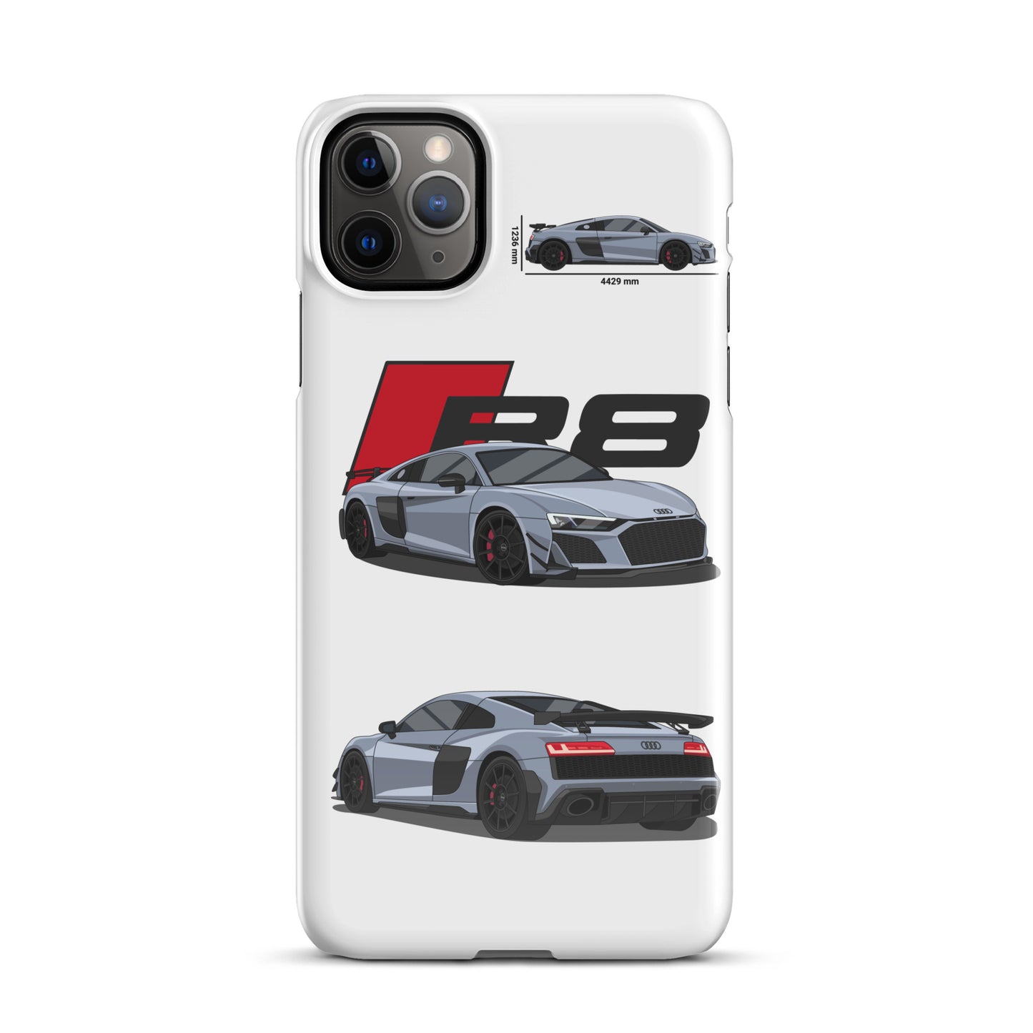 Audi R8 GT snap case for iPhone® (White)