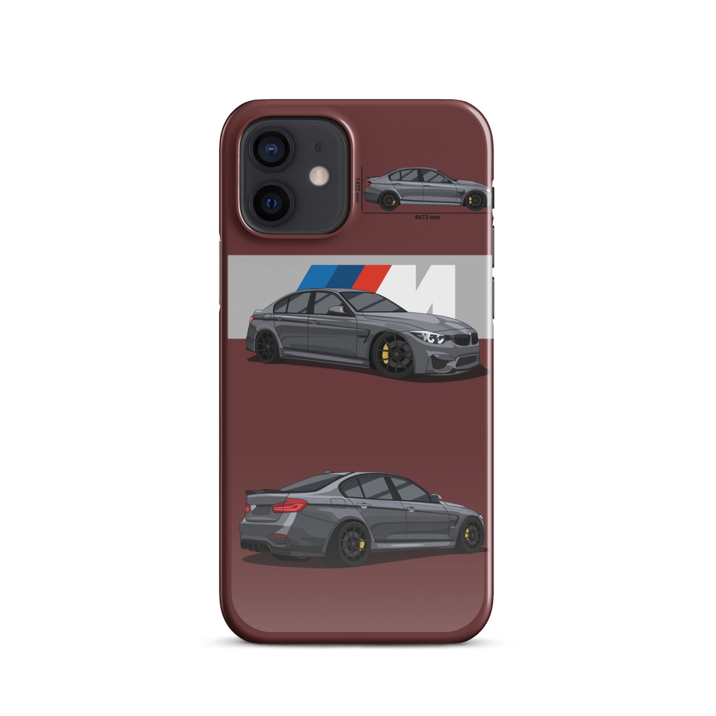 BMW M3 F80 snap case for iPhone® (Garnet)