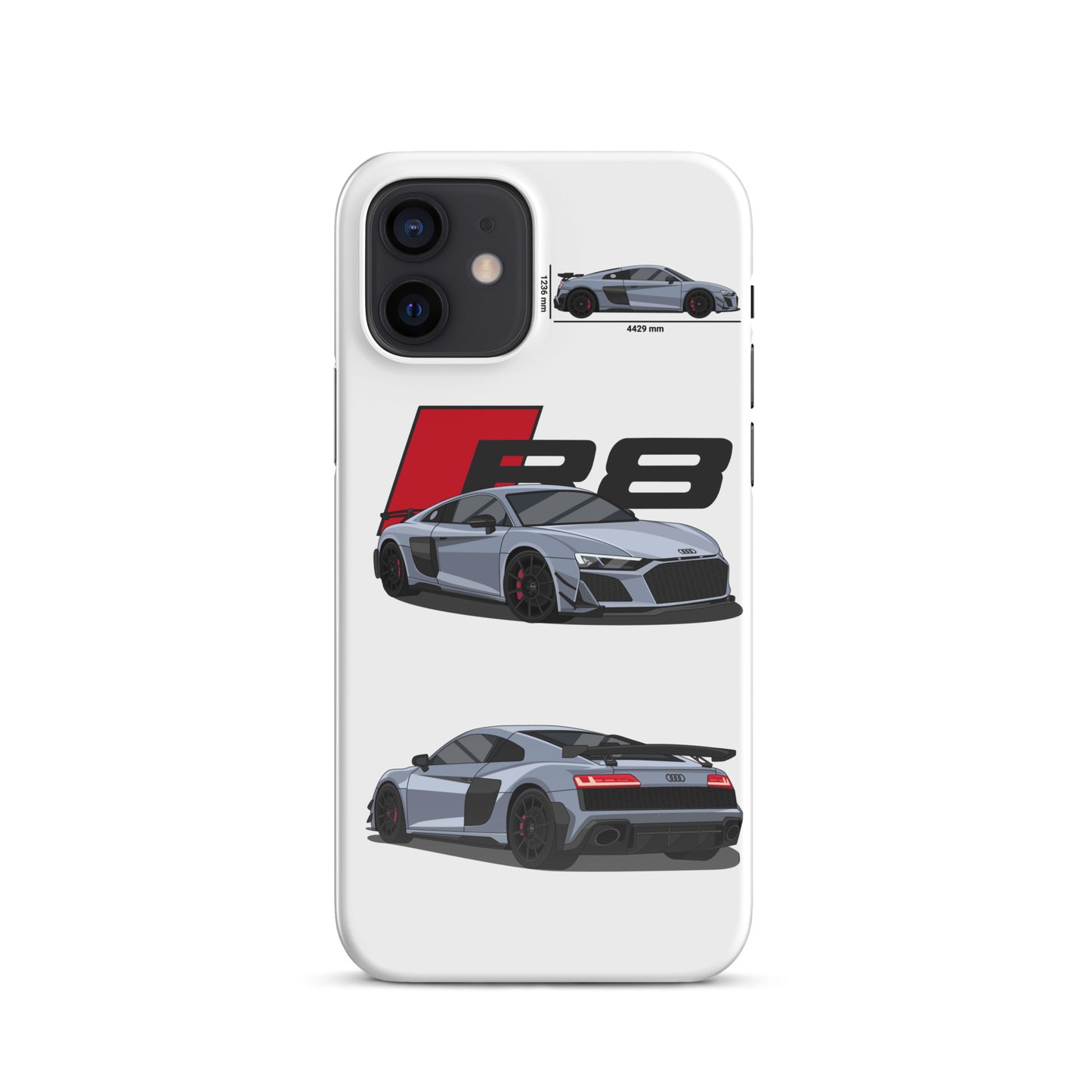 Audi R8 GT snap case for iPhone® (White)