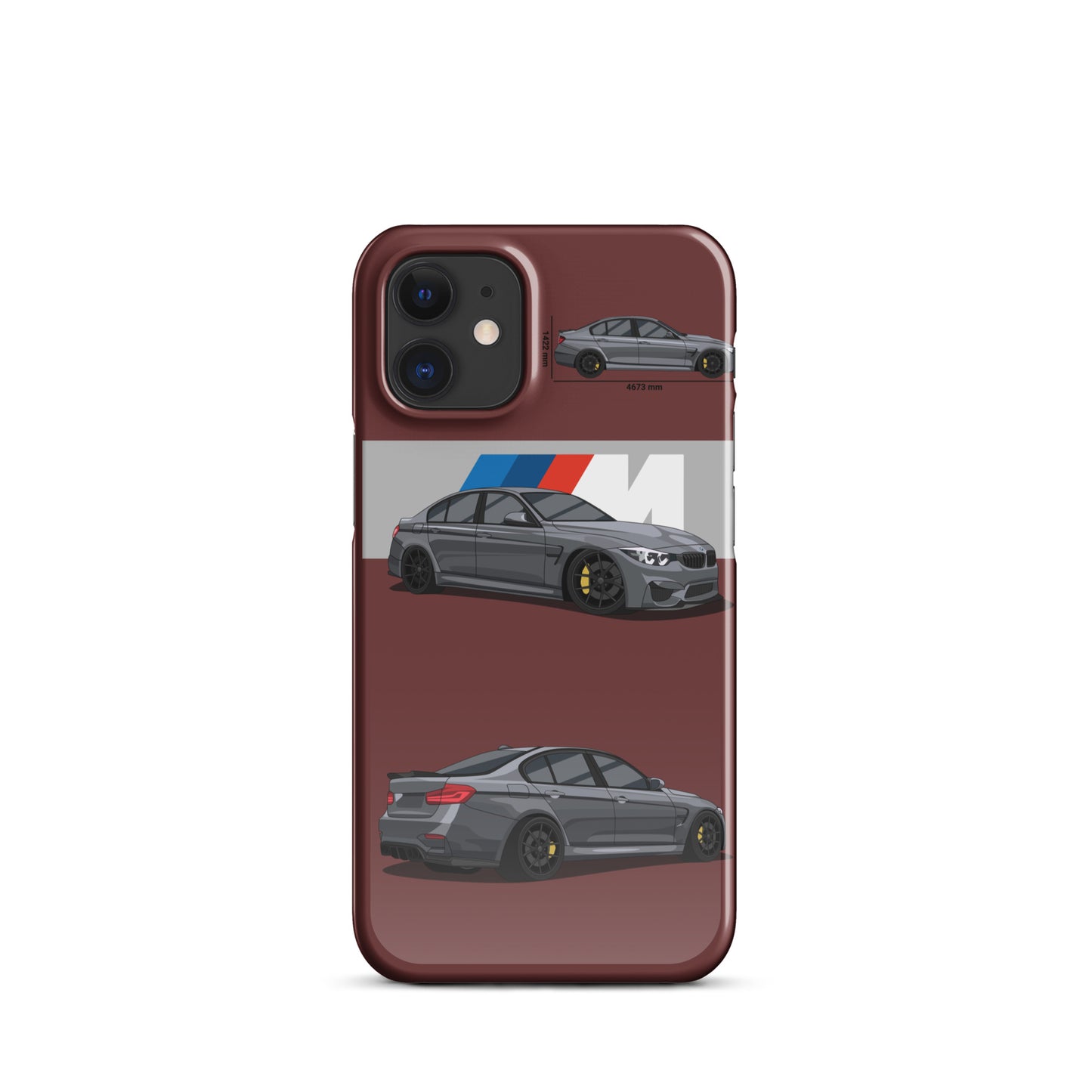 BMW M3 F80 snap case for iPhone® (Garnet)