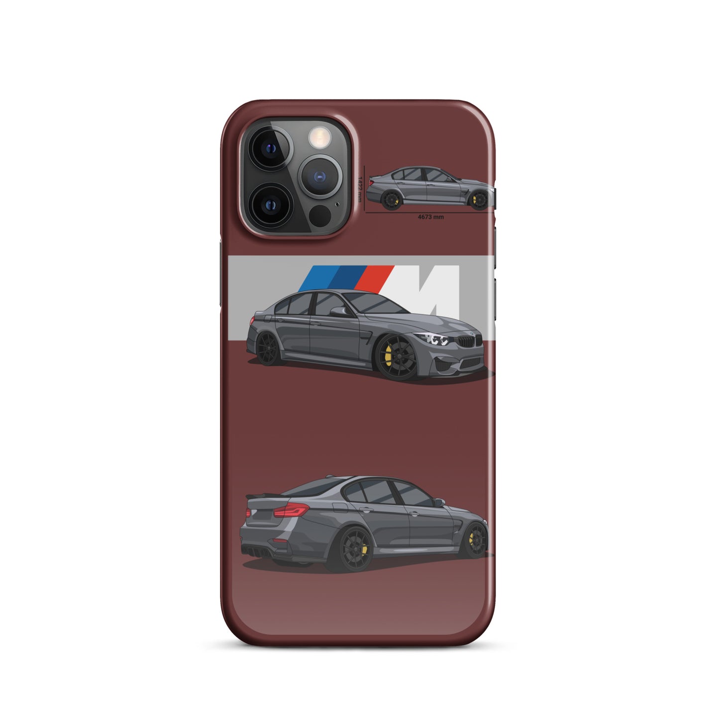 BMW M3 F80 snap case for iPhone® (Garnet)