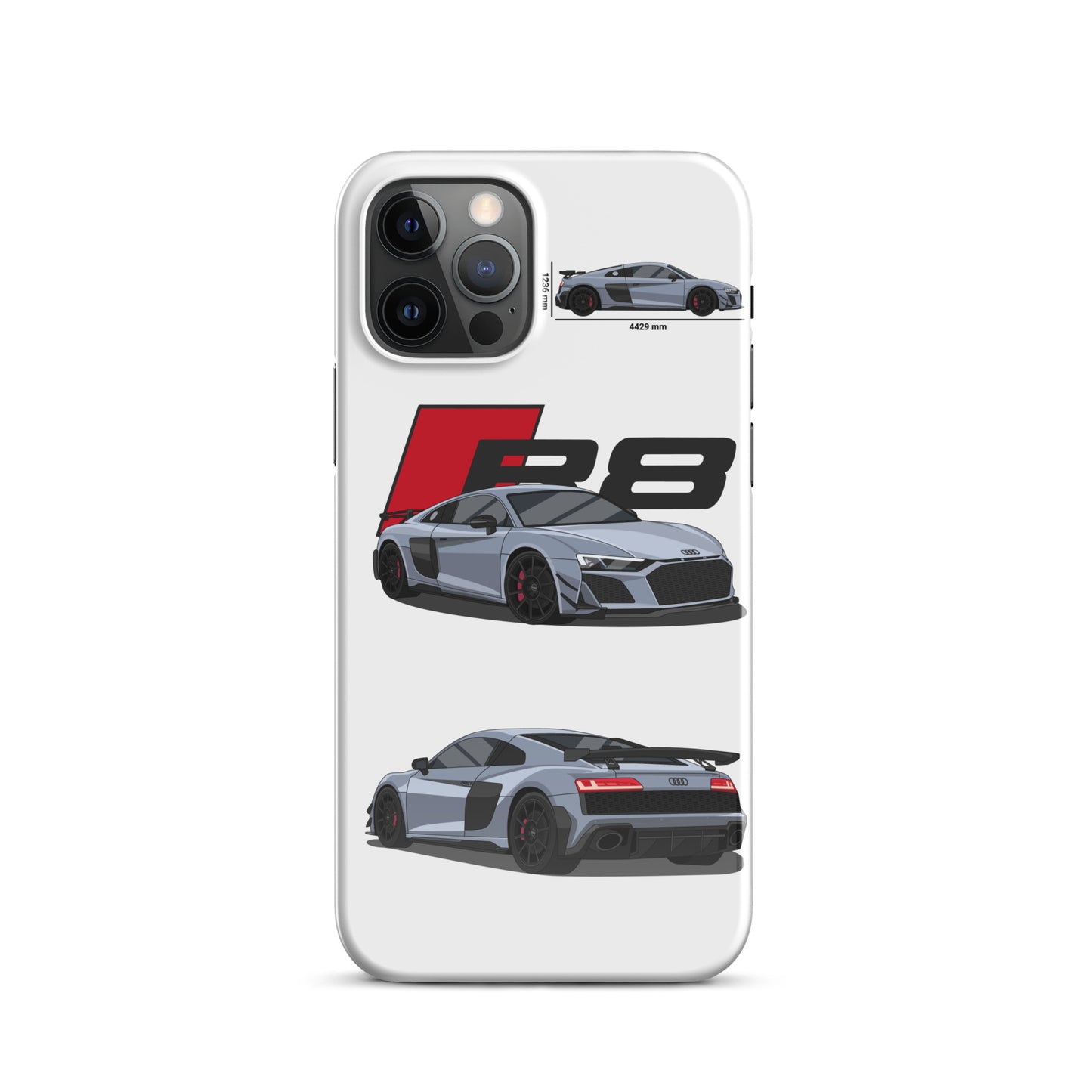 Audi R8 GT snap case for iPhone® (White)