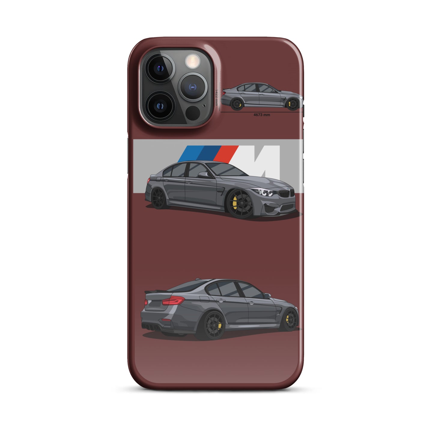 BMW M3 F80 snap case for iPhone® (Garnet)