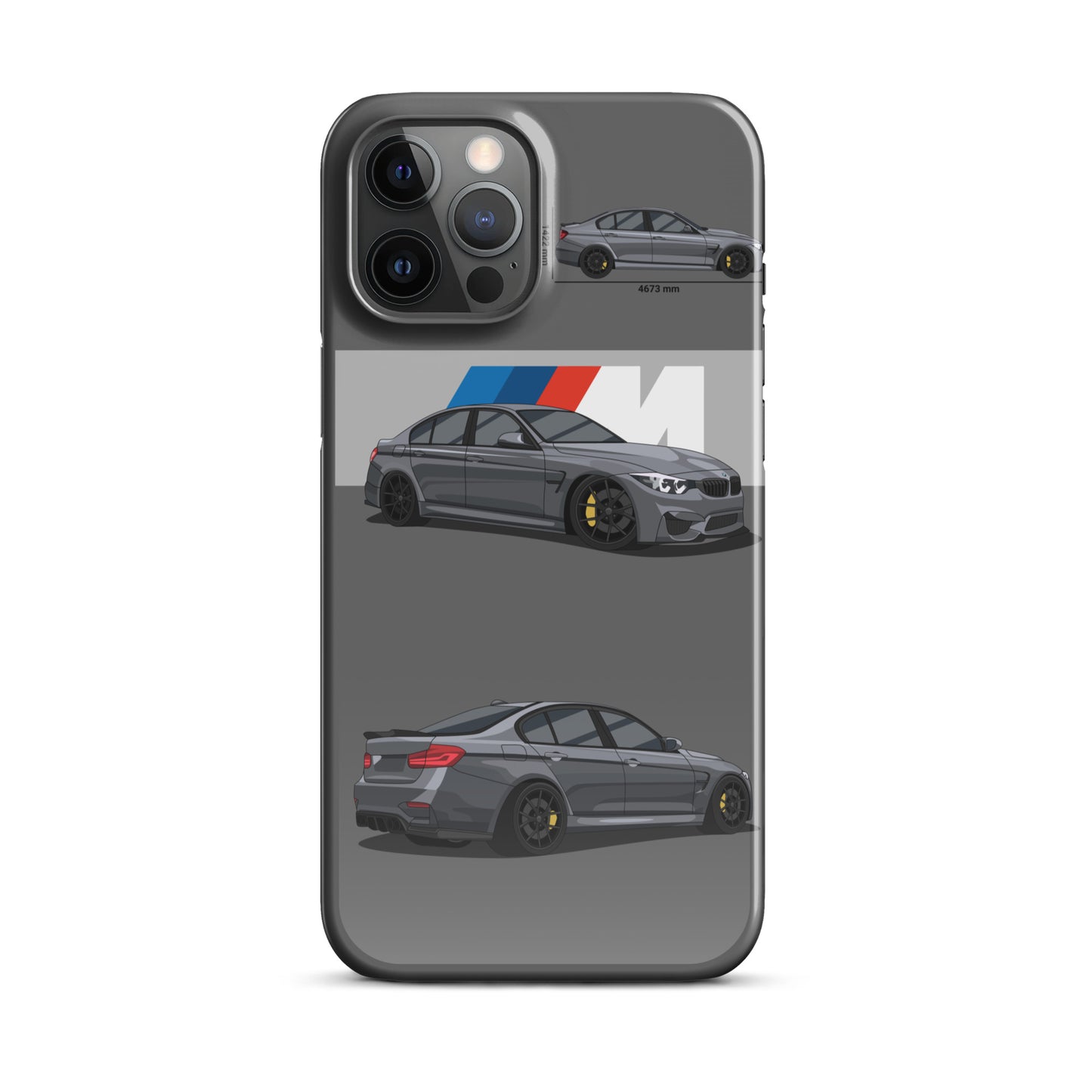 BMW M3 F80 snap case for iPhone® (Grey)