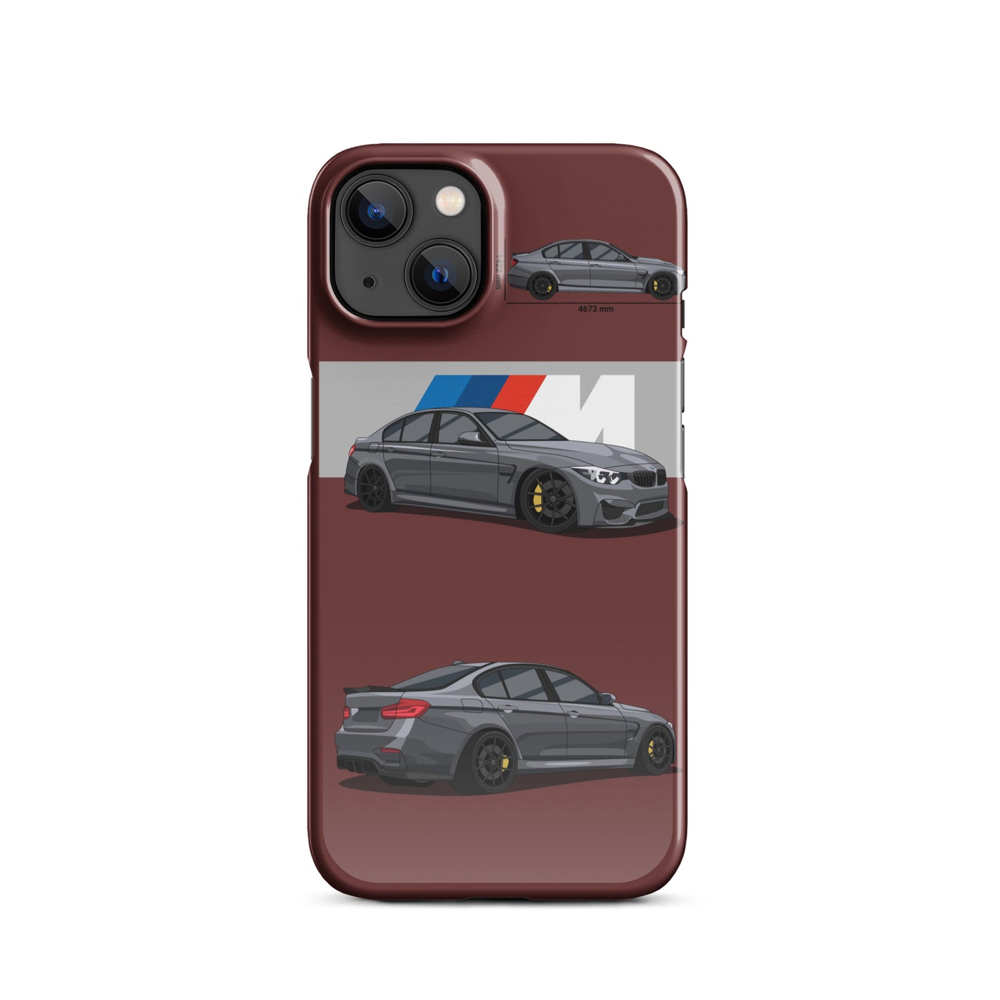 BMW M3 F80 snap case for iPhone® (Garnet)