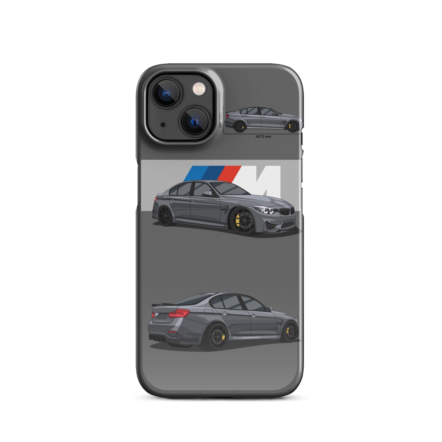 BMW M3 F80 snap case for iPhone® (Grey)