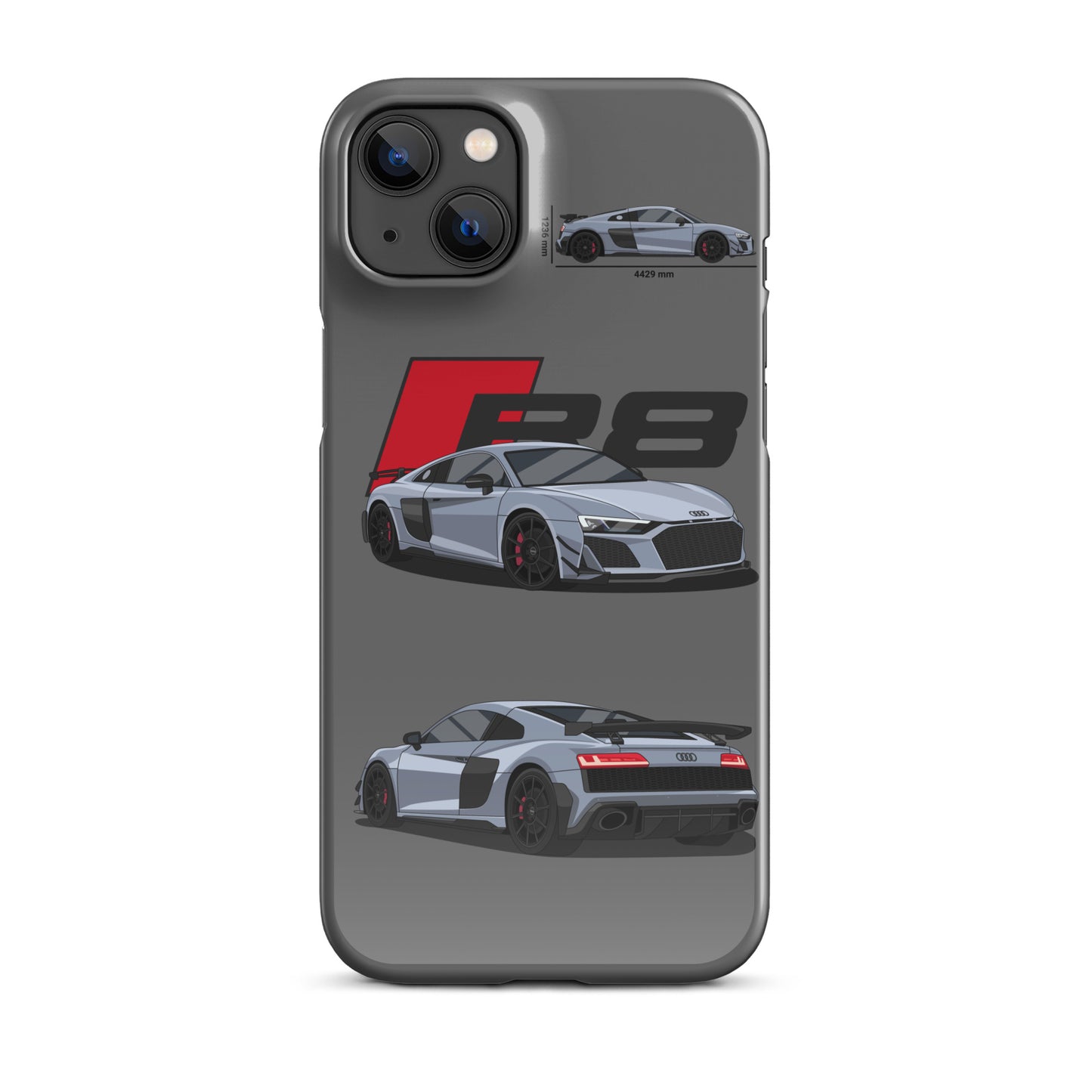 Audi R8 GT snap case for iPhone® (Grey)