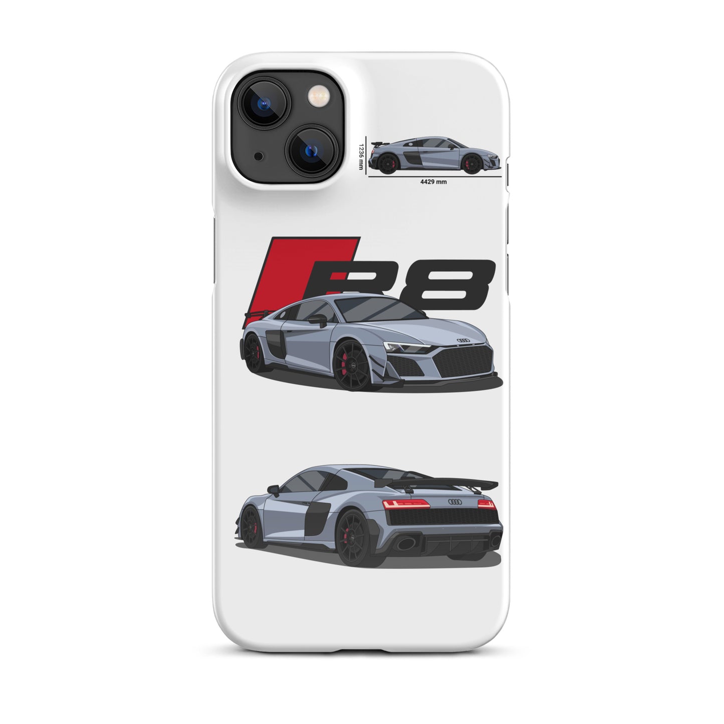 Audi R8 GT snap case for iPhone® (White)