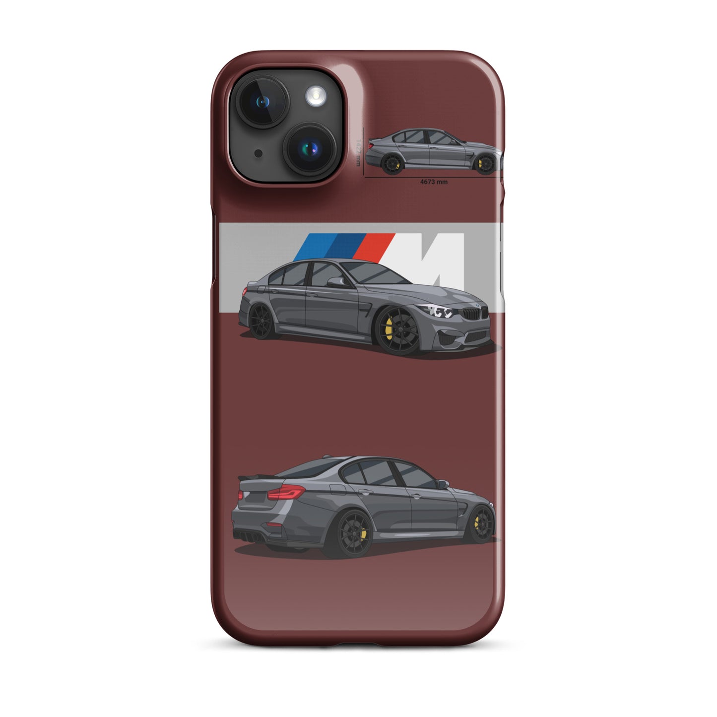 BMW M3 F80 snap case for iPhone® (Garnet)