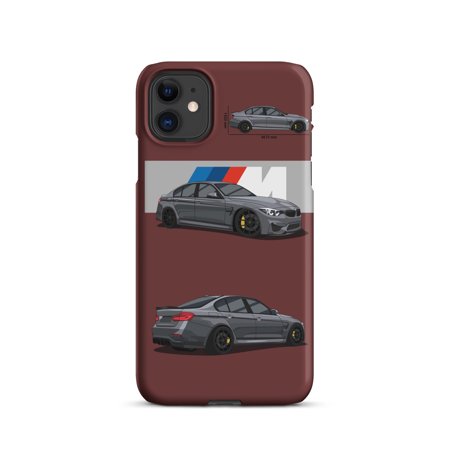 BMW M3 F80 snap case for iPhone® (Garnet)