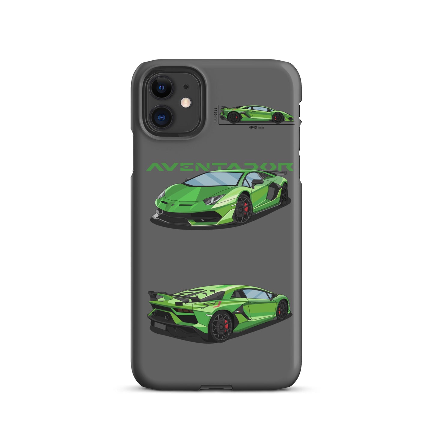 Lamborghini Aventador SVJ snap case for iPhone® (Grey)