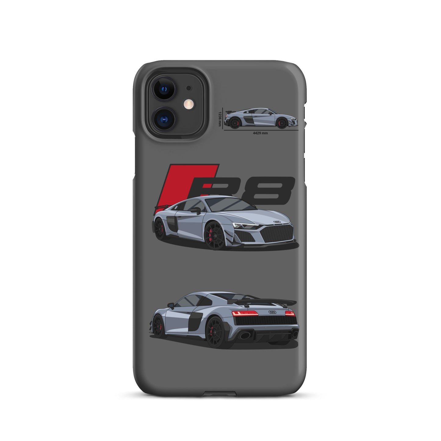 Audi R8 GT snap case for iPhone® (Grey)