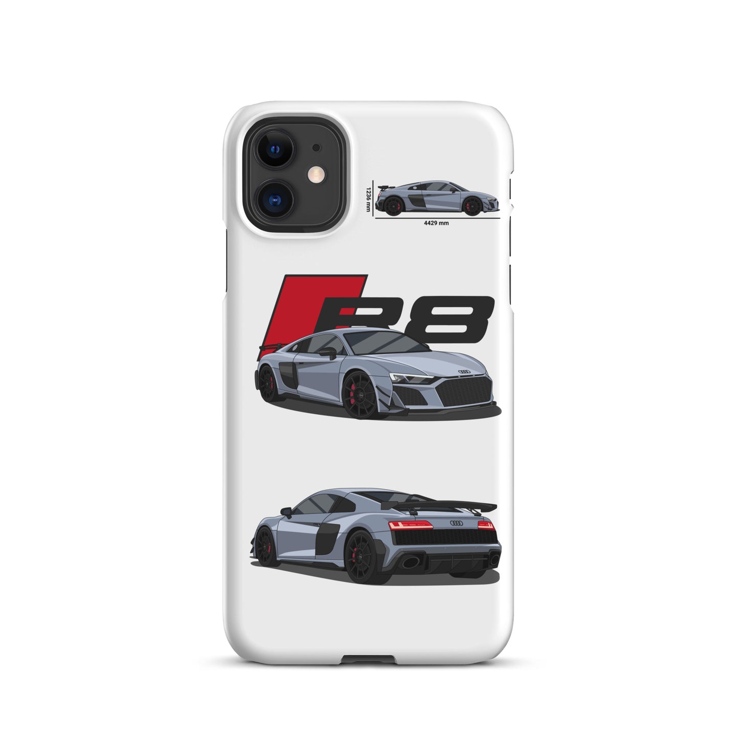 Audi R8 GT snap case for iPhone® (White)