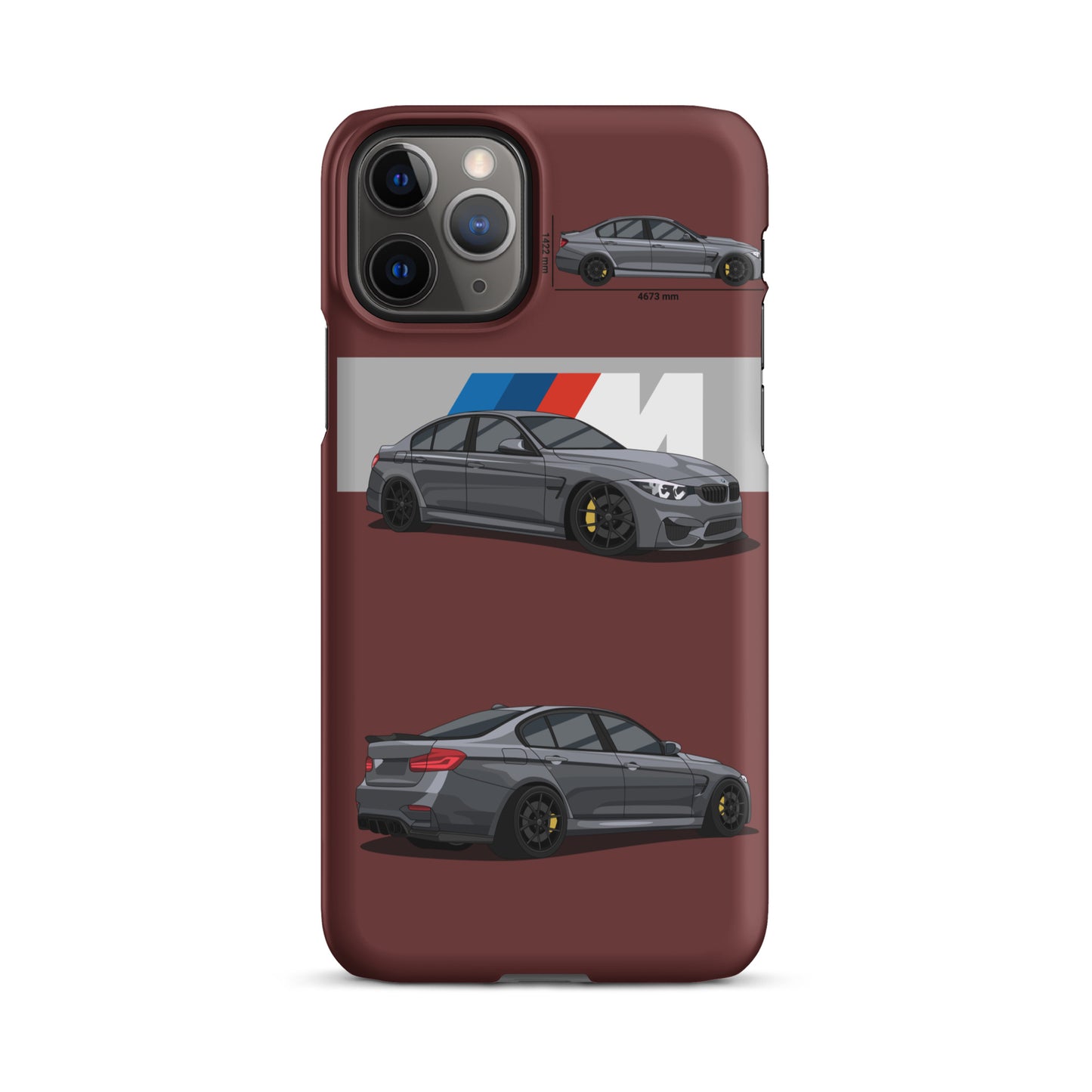 BMW M3 F80 snap case for iPhone® (Garnet)