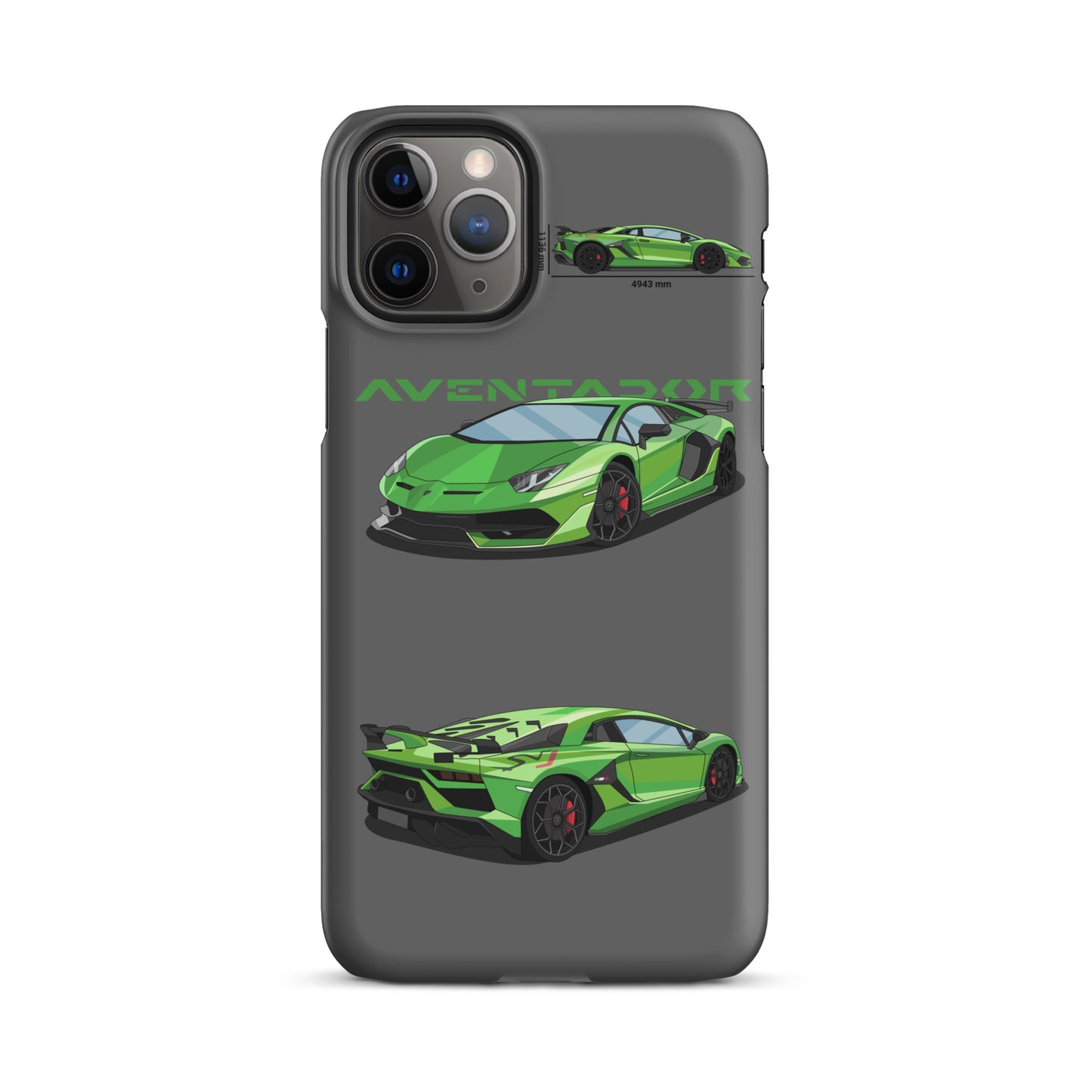 Lamborghini Aventador SVJ snap case for iPhone® (Grey)