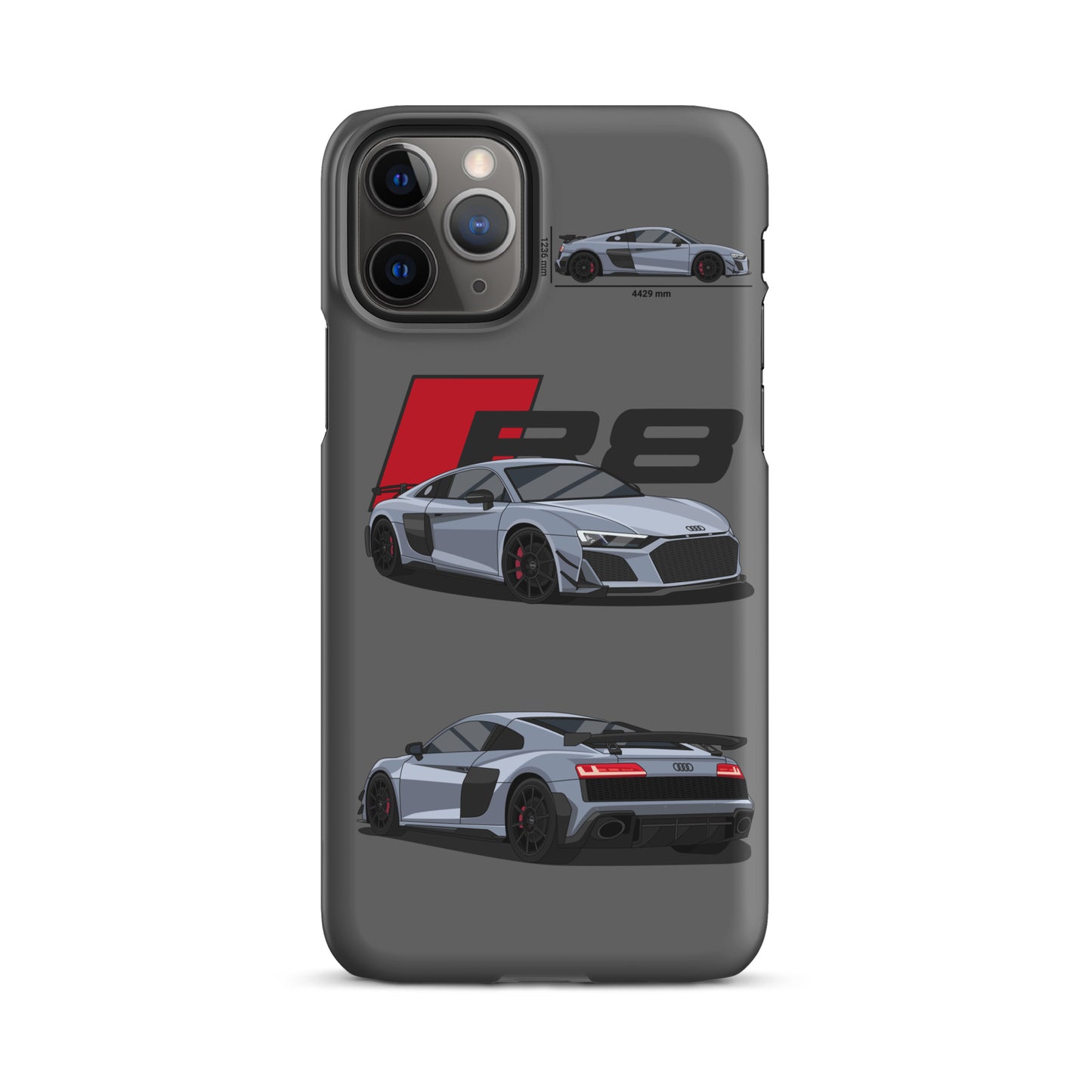 Audi R8 GT snap case for iPhone® (Grey)