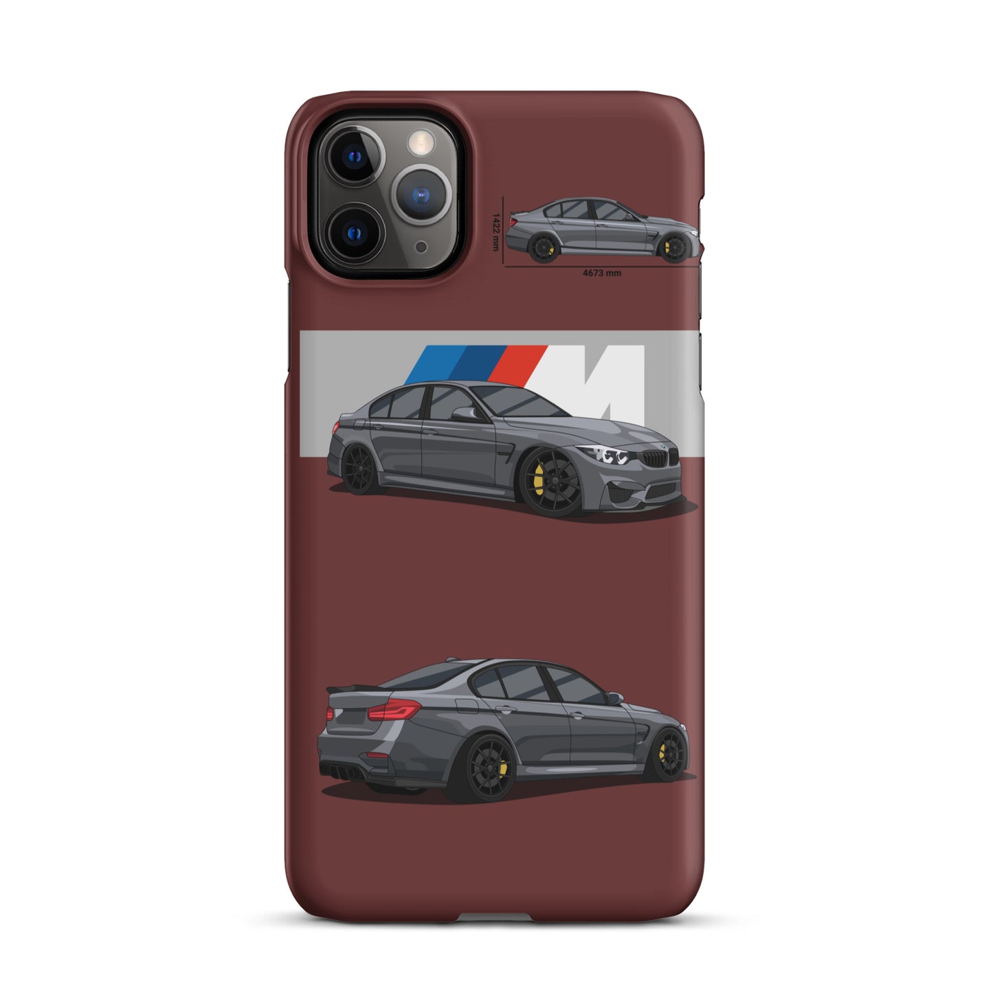 BMW M3 F80 snap case for iPhone® (Garnet)