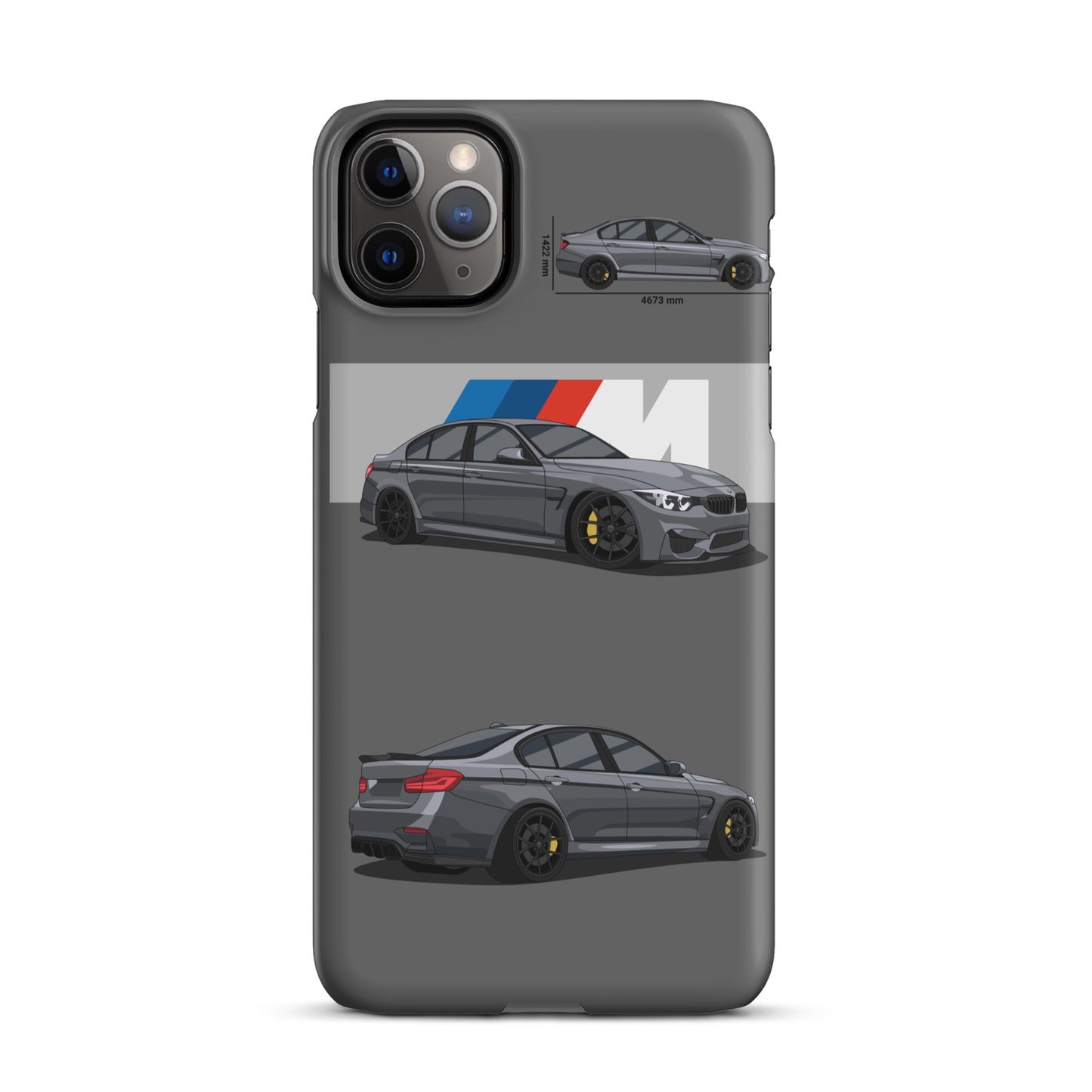 BMW M3 F80 snap case for iPhone® (Grey)