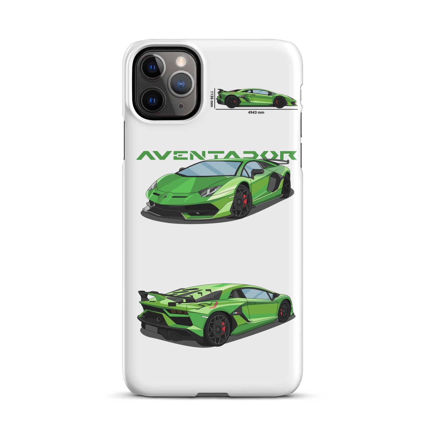 Lamborghini Aventador SVJ snap case for iPhone® (White)