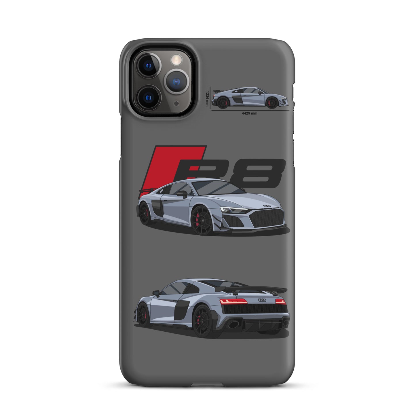 Audi R8 GT snap case for iPhone® (Grey)