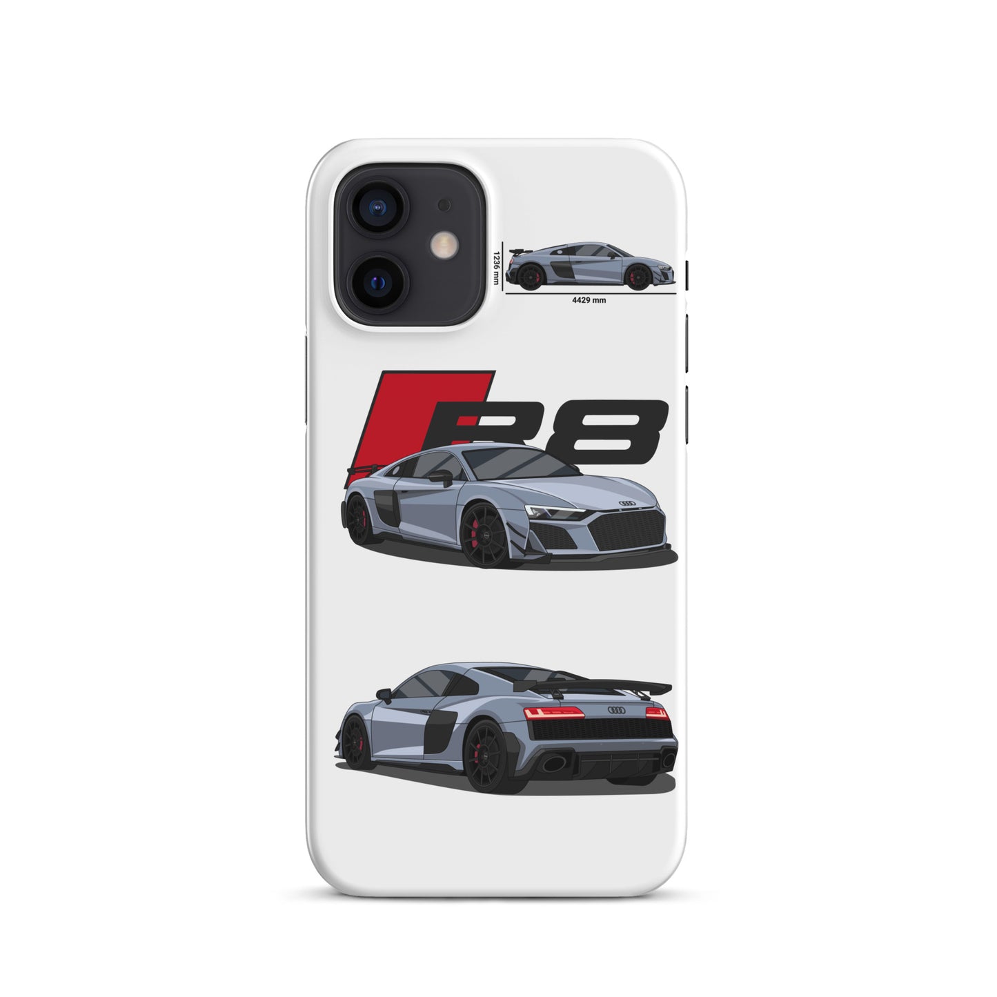 Audi R8 GT snap case for iPhone® (White)