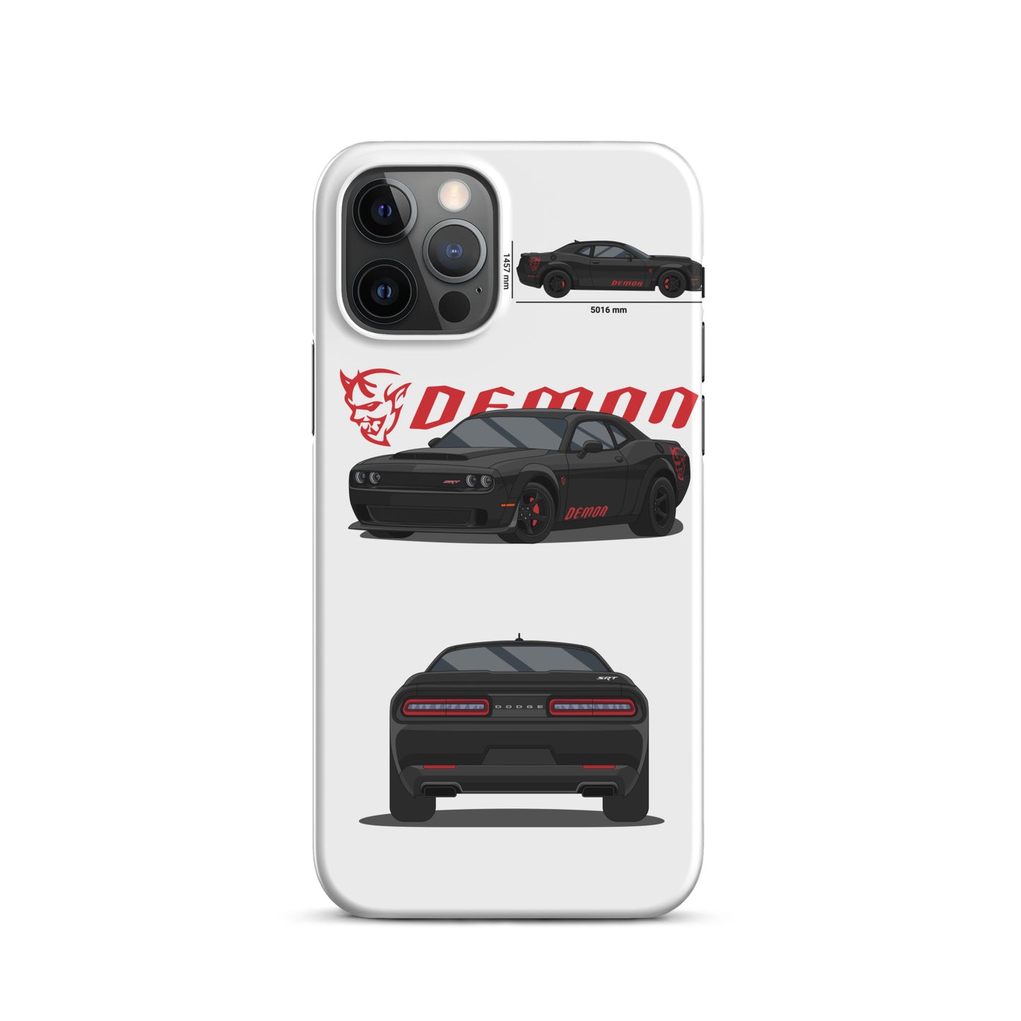 Dodge SRT Demon 170 snap case for iPhone® (White)