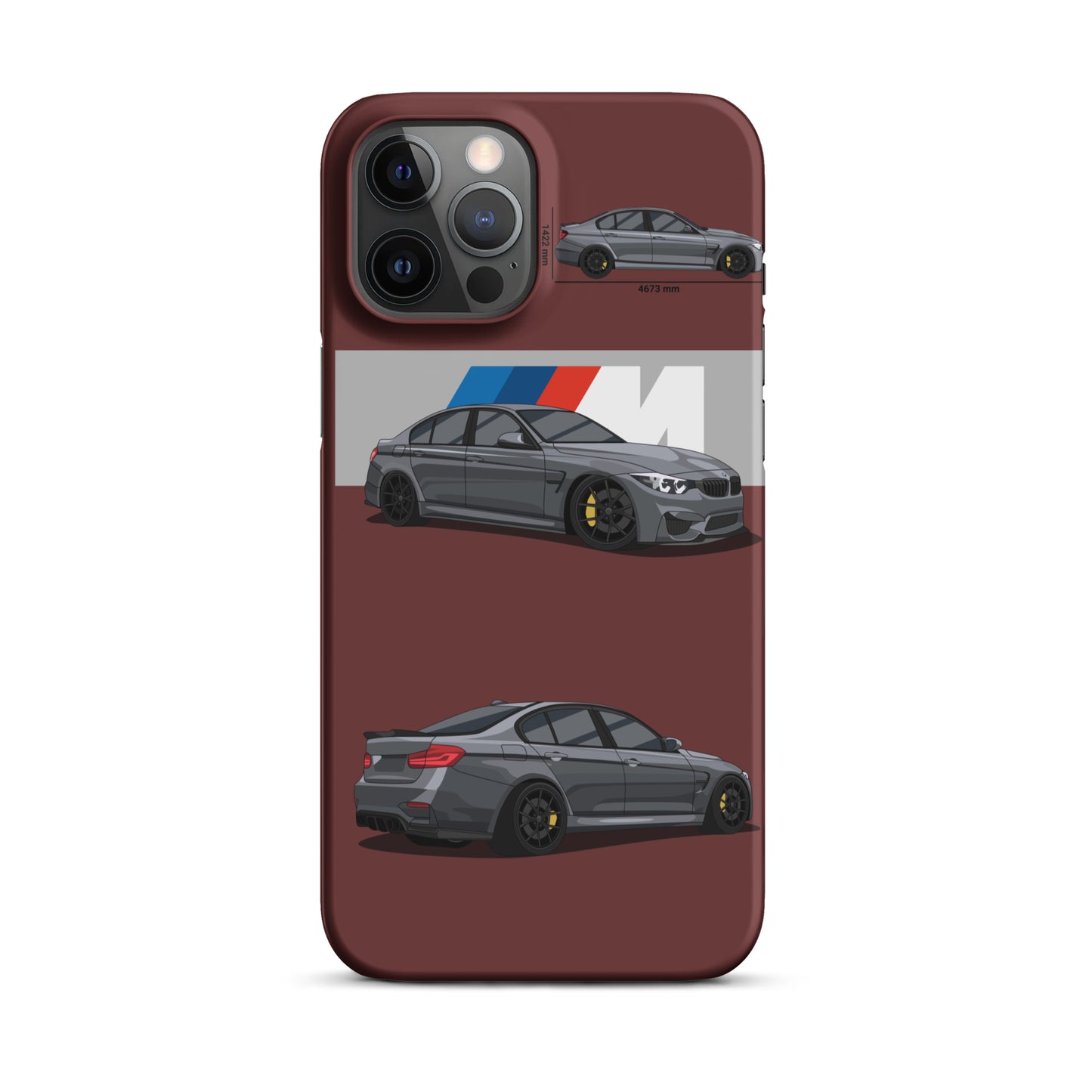 BMW M3 F80 snap case for iPhone® (Garnet)