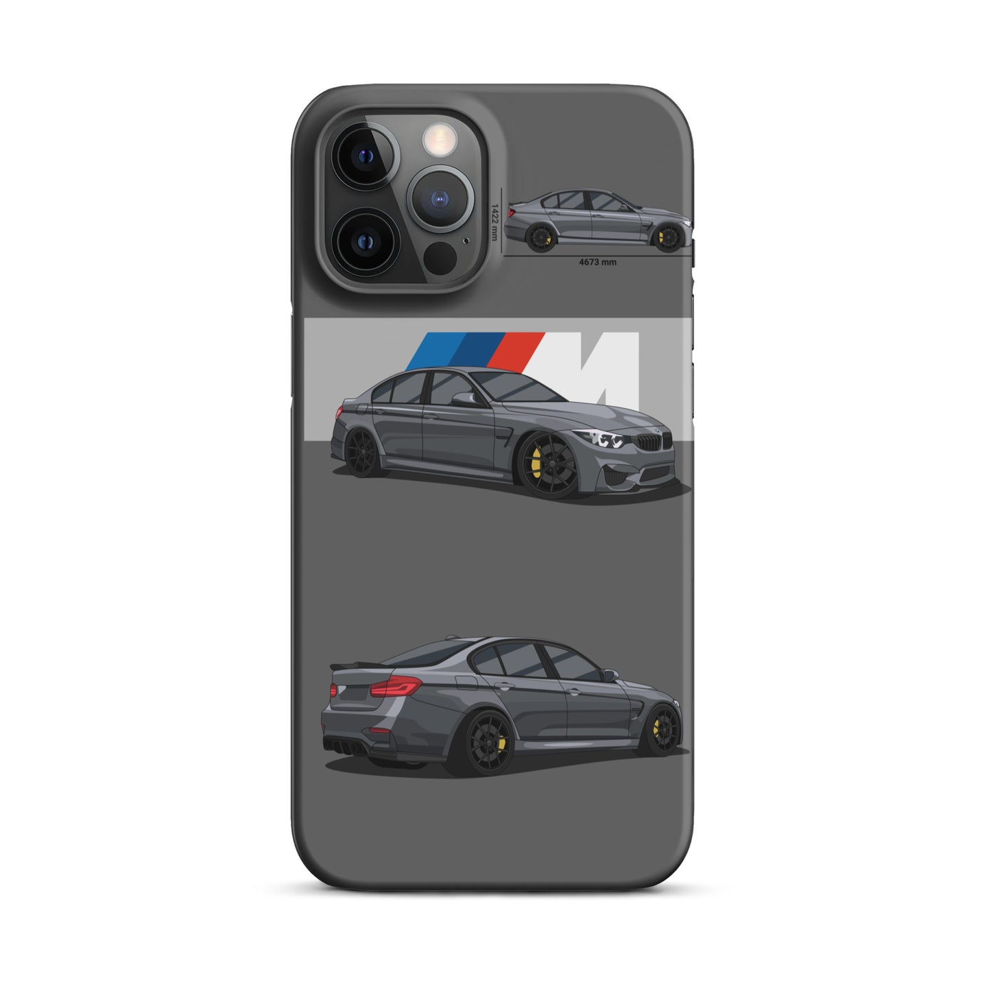 BMW M3 F80 snap case for iPhone® (Grey)