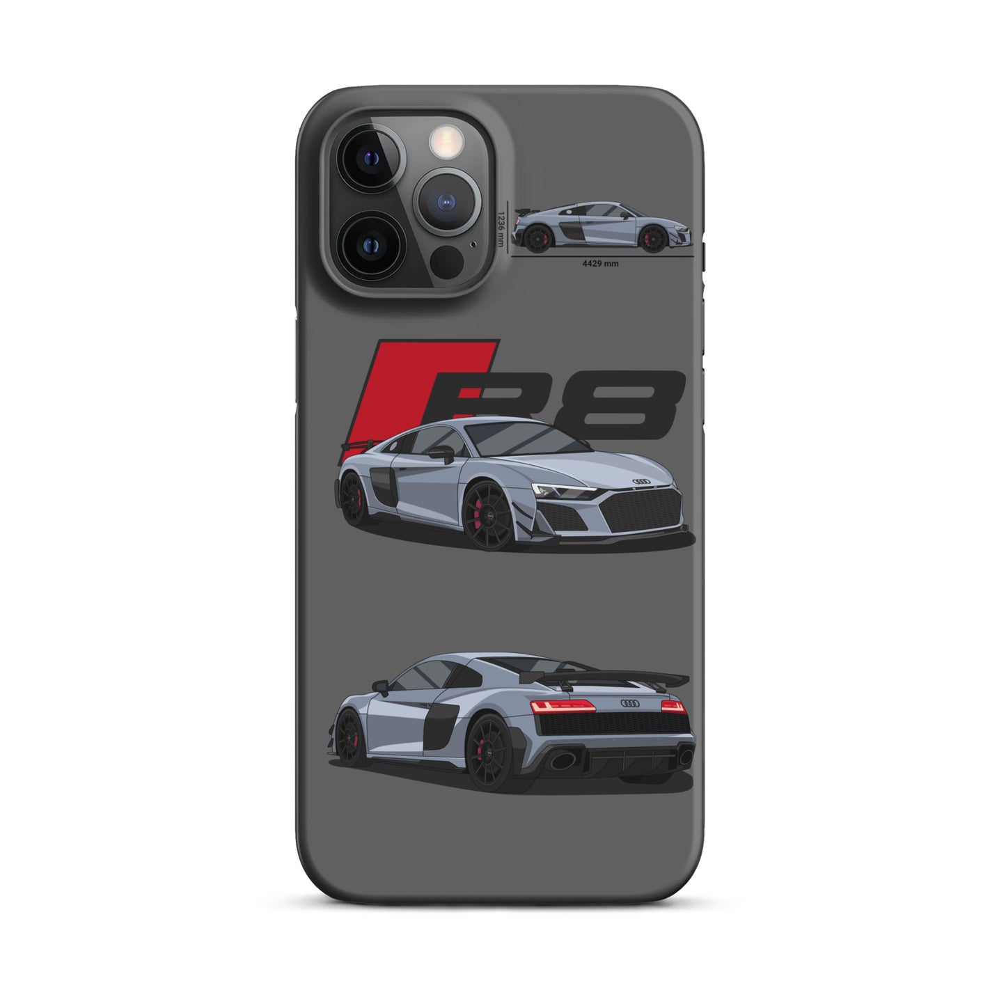 Audi R8 GT snap case for iPhone® (Grey)