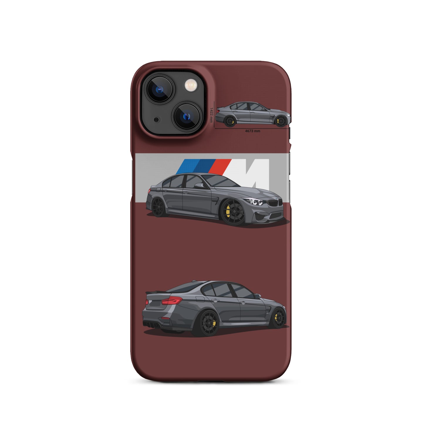 BMW M3 F80 snap case for iPhone® (Garnet)