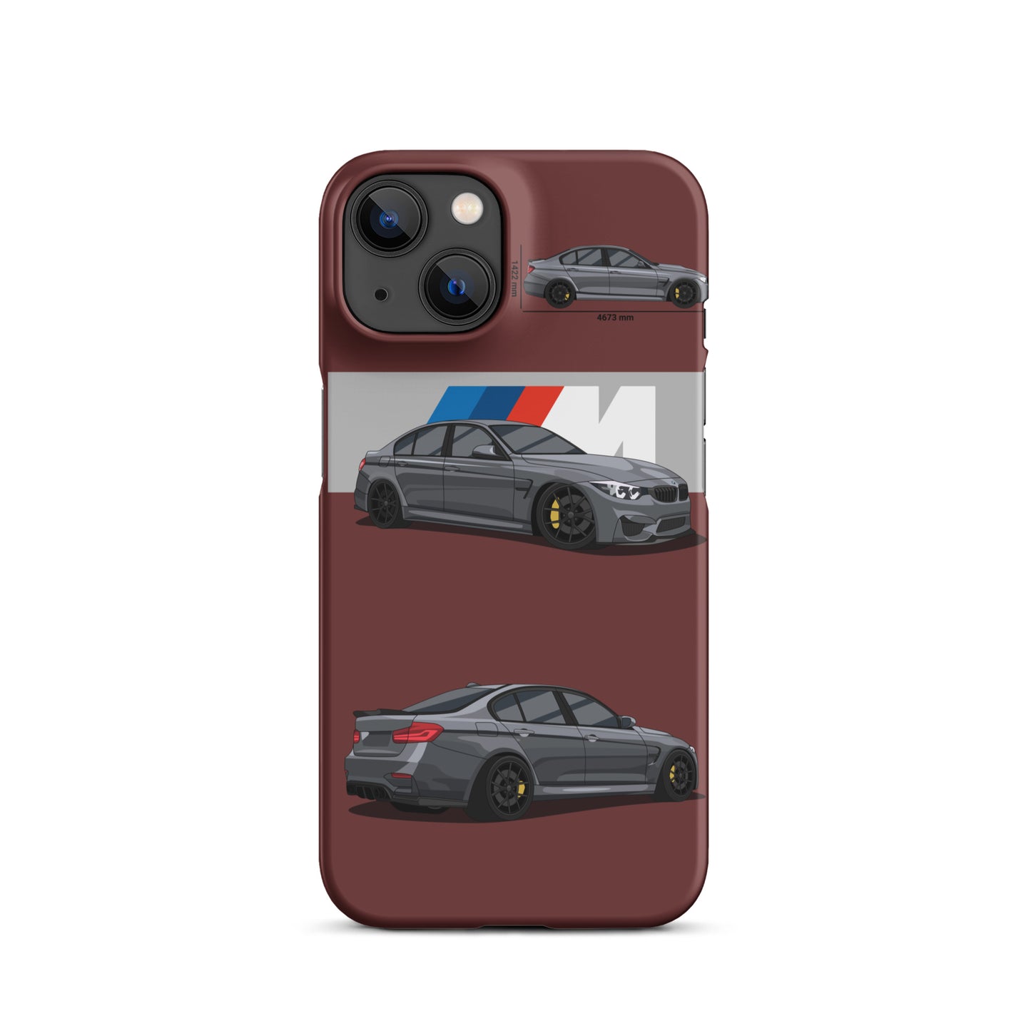 BMW M3 F80 snap case for iPhone® (Garnet)