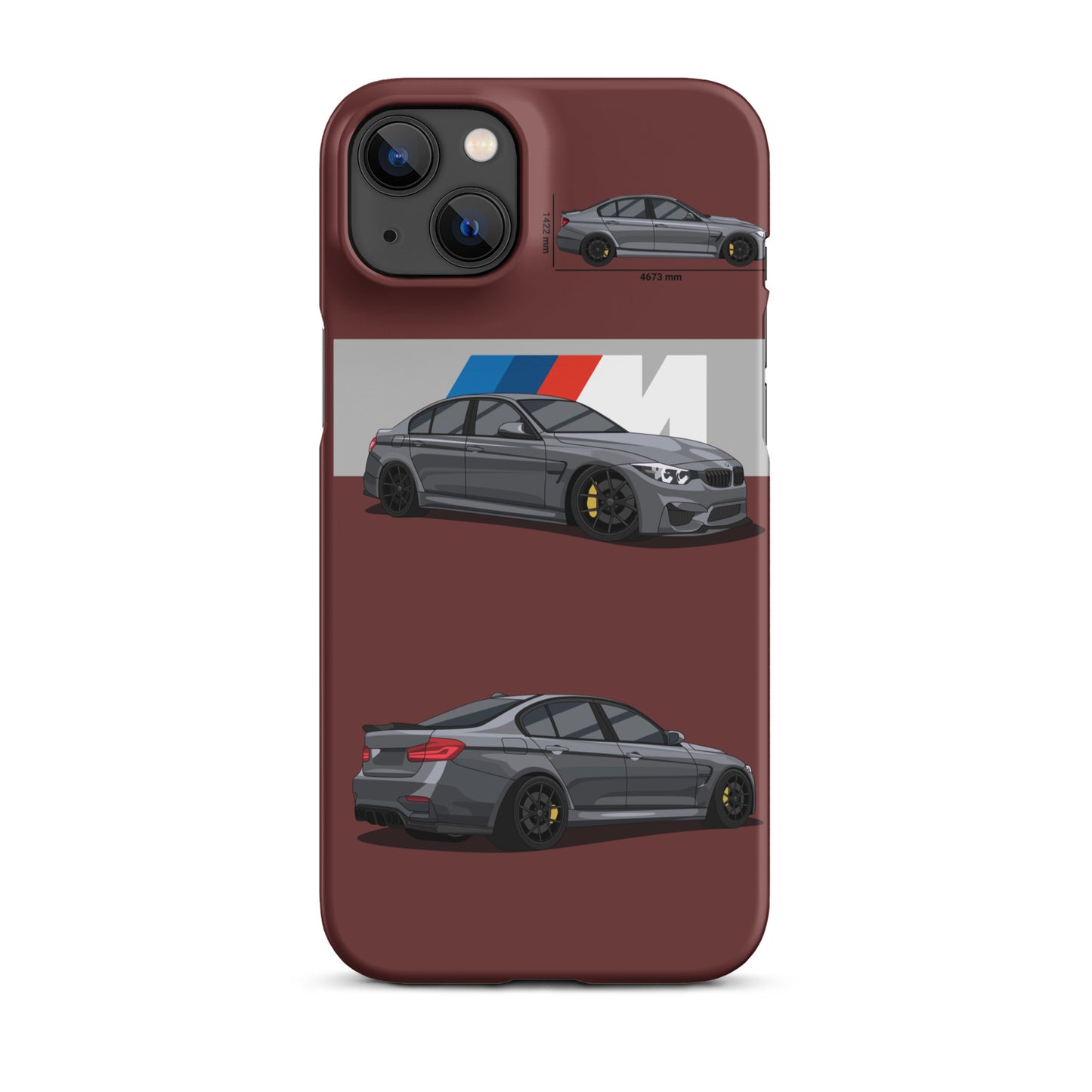 BMW M3 F80 snap case for iPhone® (Garnet)