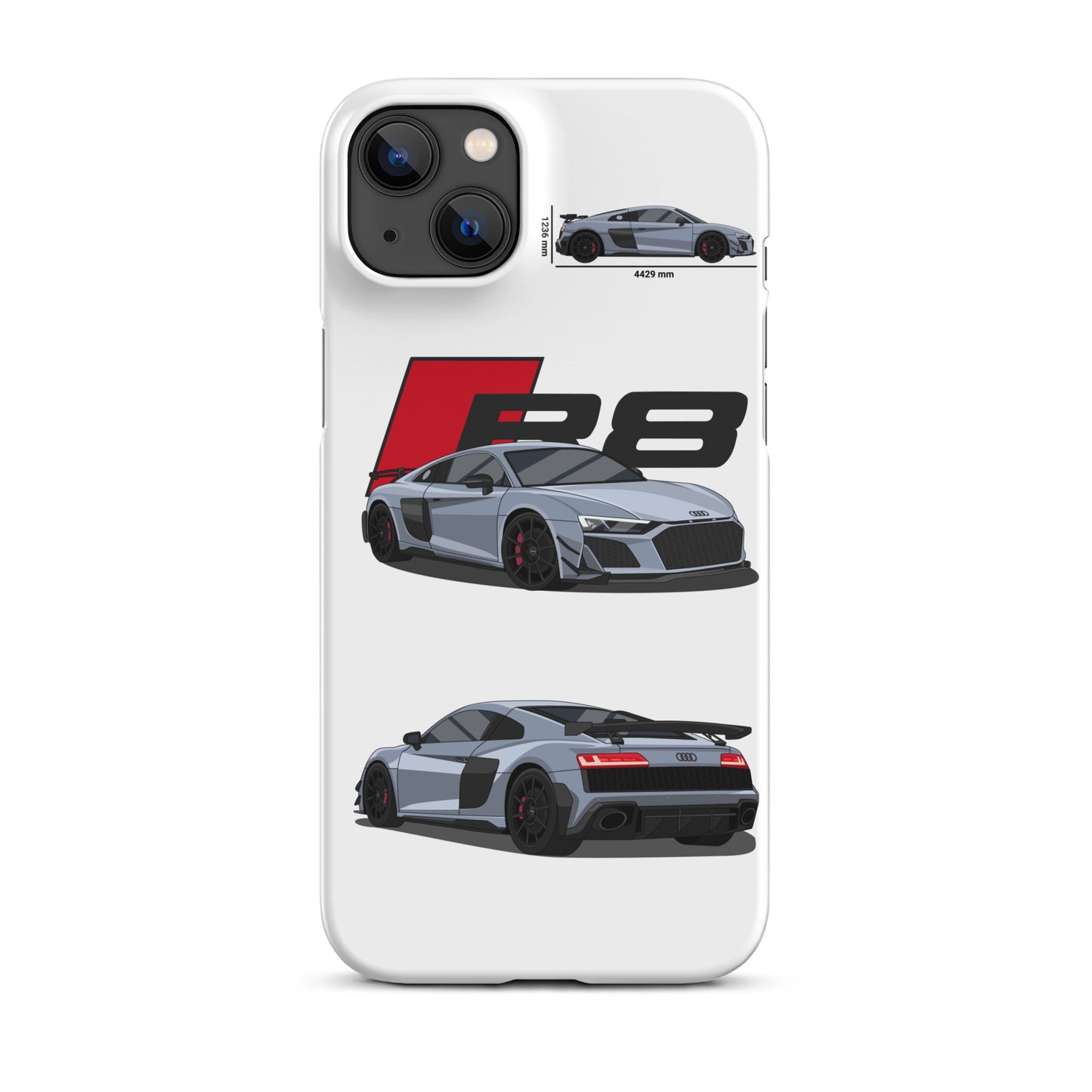 Audi R8 GT snap case for iPhone® (White)