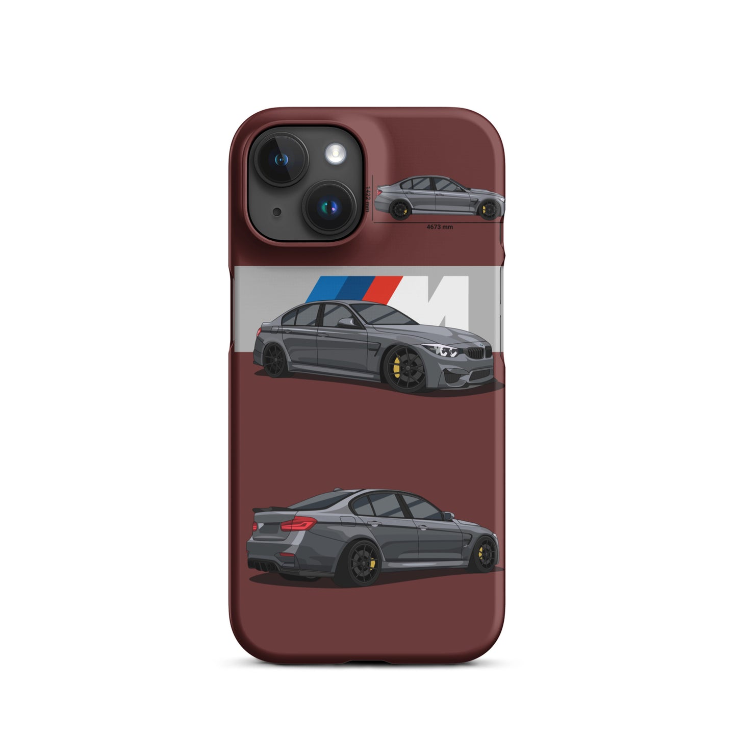 BMW M3 F80 snap case for iPhone® (Garnet)