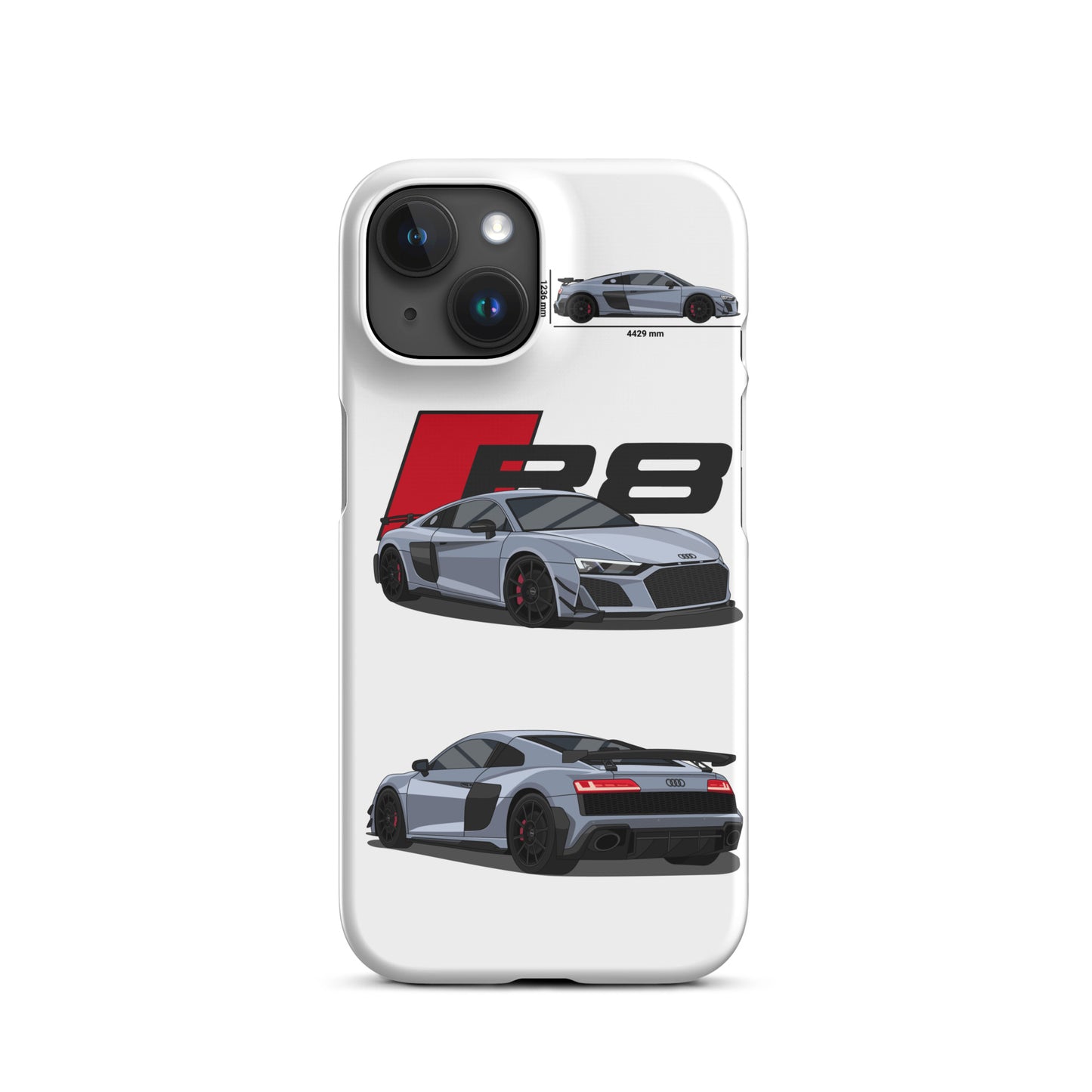 Audi R8 GT snap case for iPhone® (White)