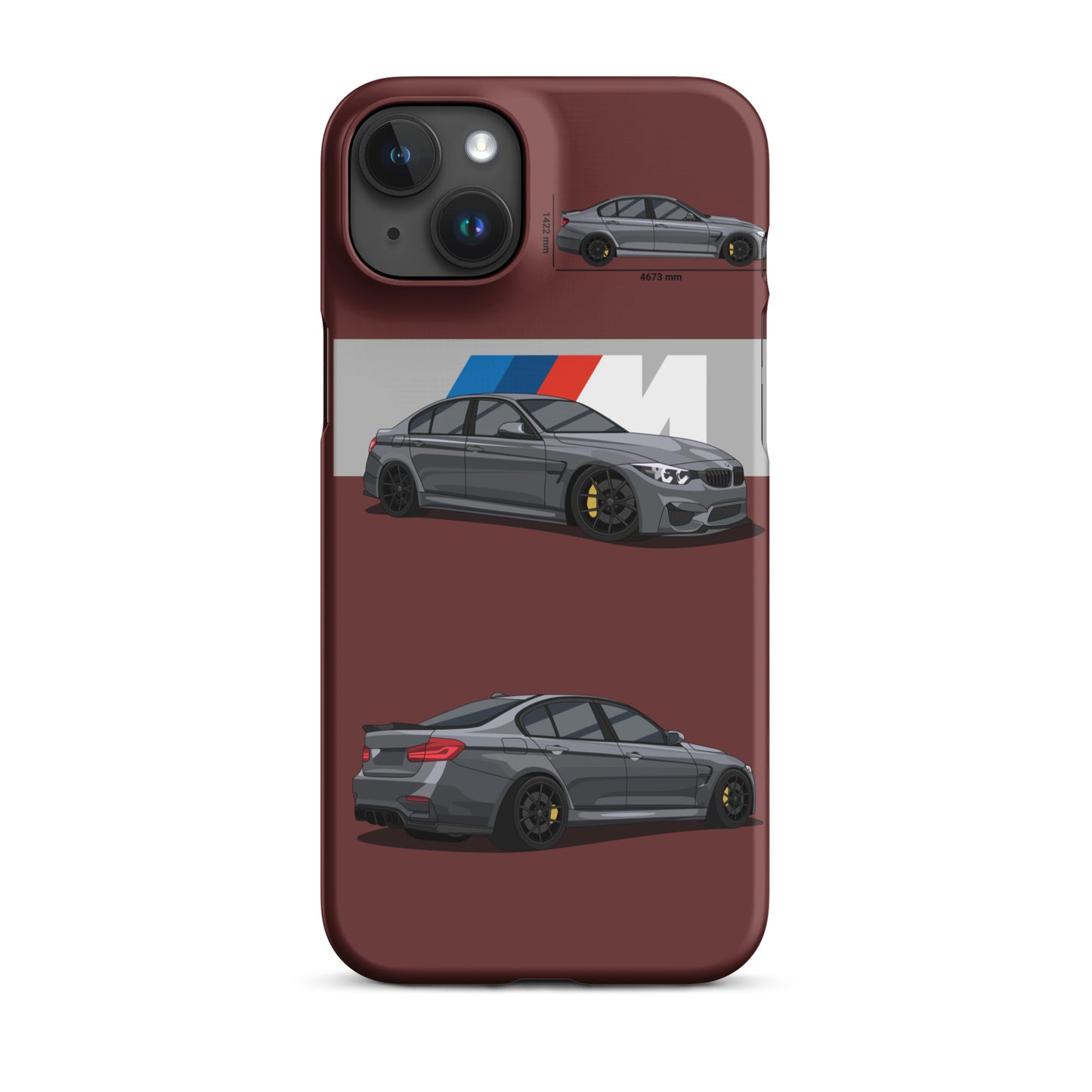 BMW M3 F80 snap case for iPhone® (Garnet)