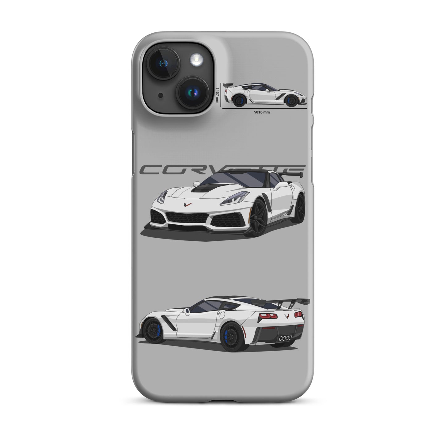 Corvette C7 ZR1 Snap case for iPhone® (Light Grey)