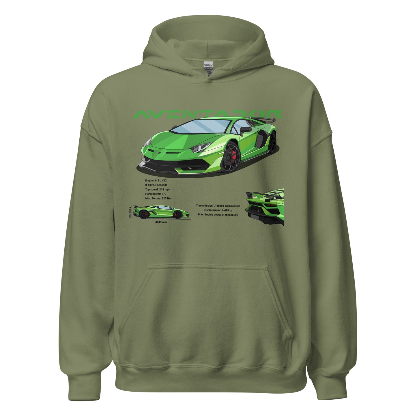 Lamborghini Aventador SVJ Unisex Hoodie